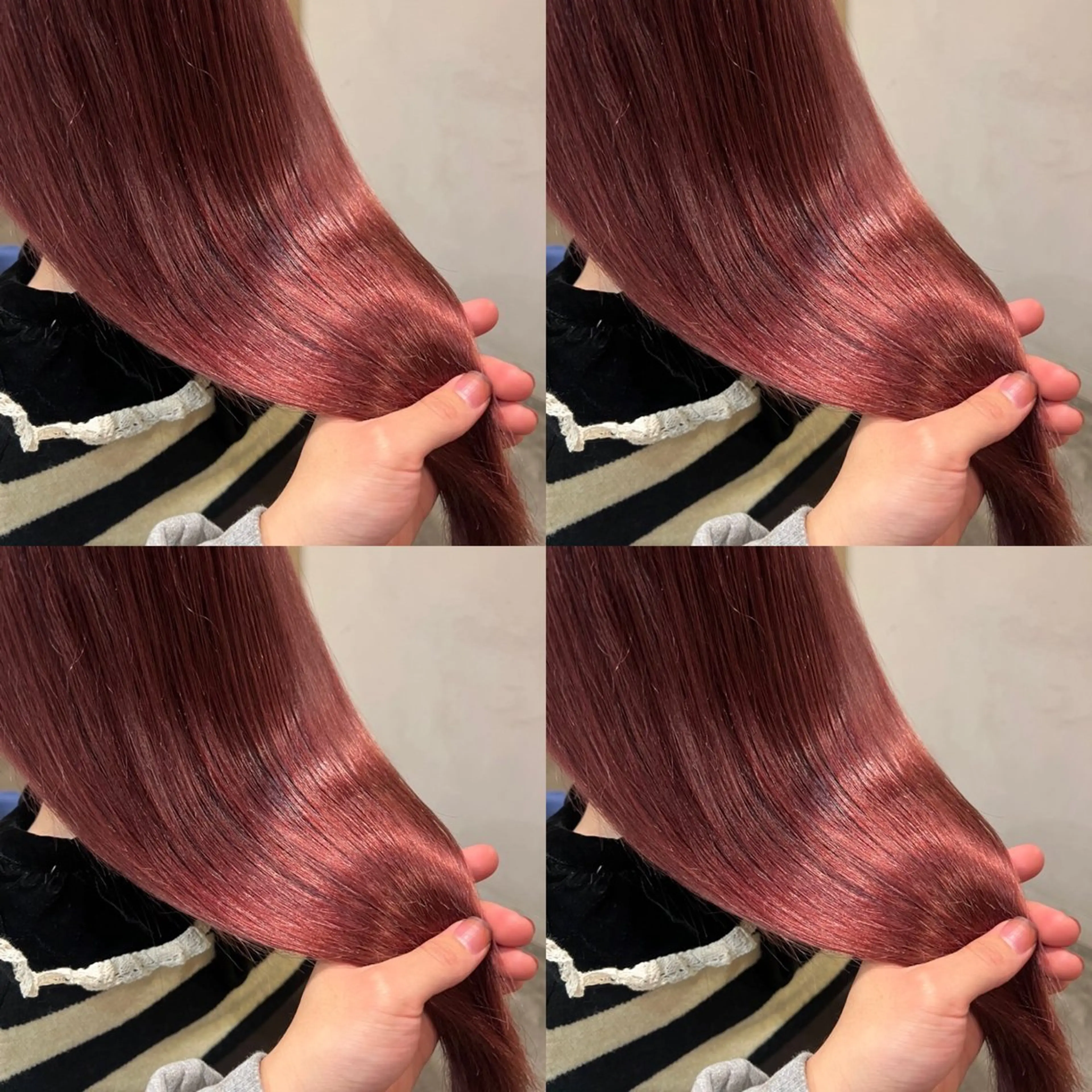 ロング カラー レッドカラー 髪質改善 店長✨️韓国ヘア✖️ 髪質改善カラー／純大のヘアスタイル