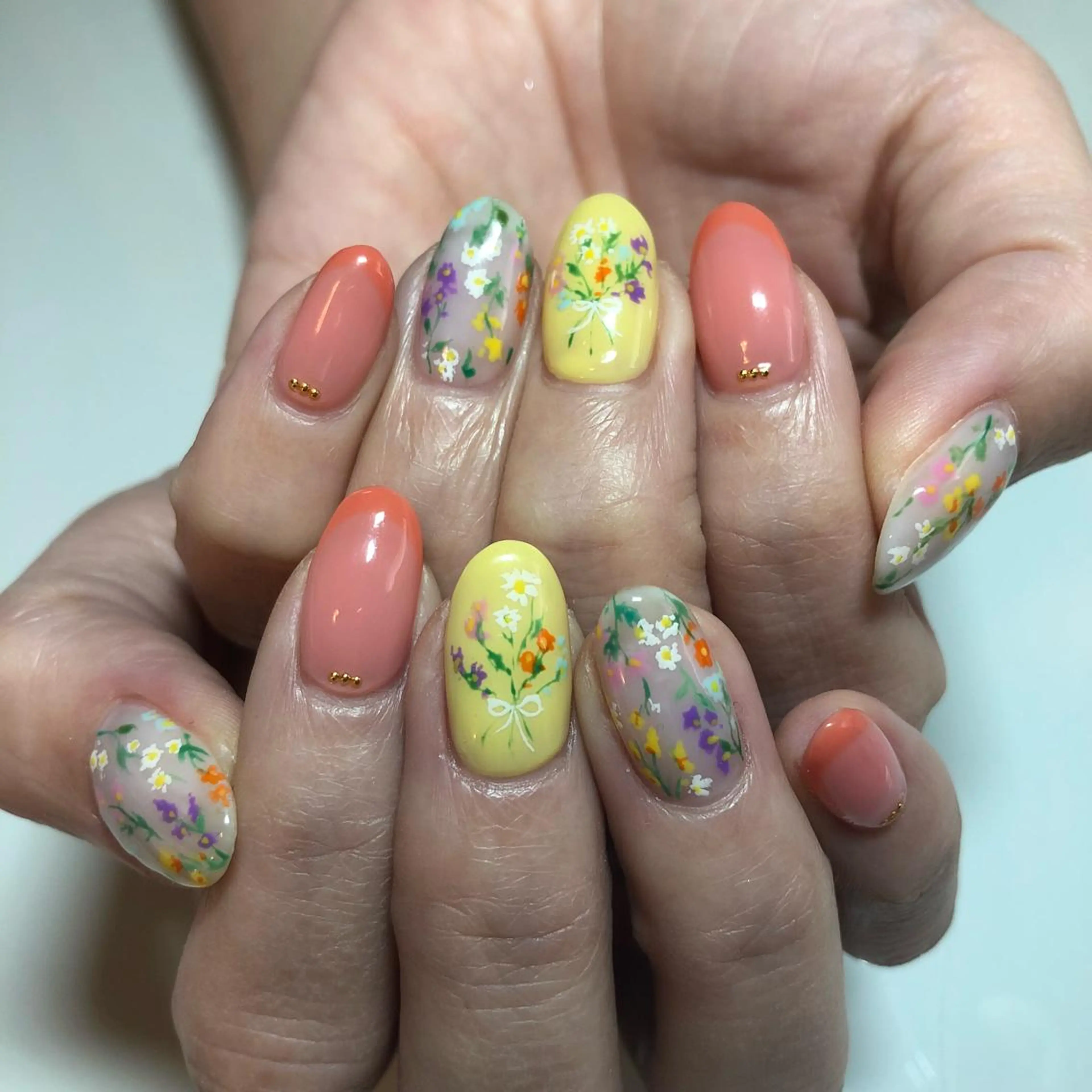 ネイル フラワーネイル g-up nail所属・米田 律子のネイルデザイン