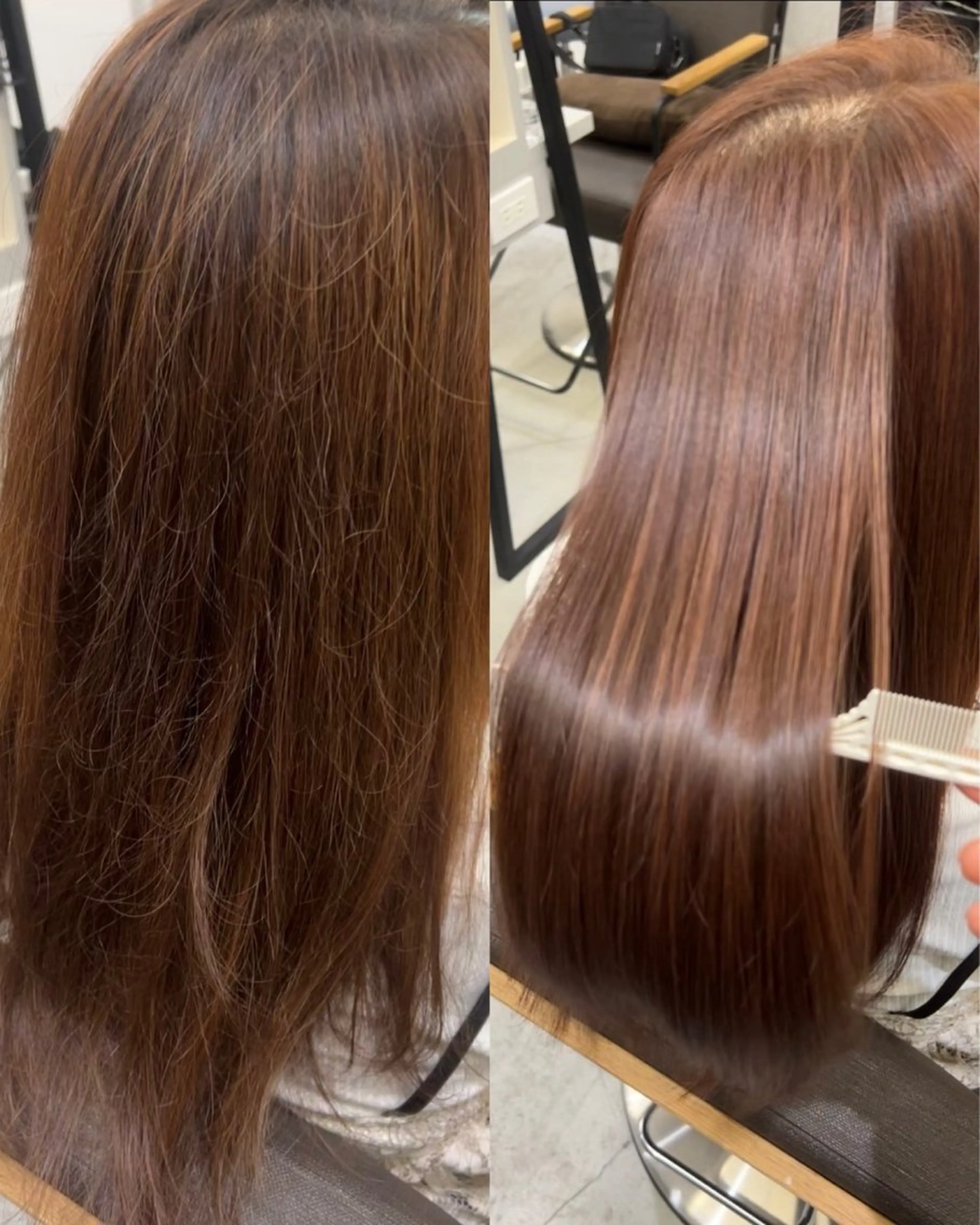 ロング パーマ 縮毛矯正 トリートメント ハイトーンカラー が絶対可愛い✨泰聖✨のヘアスタイル