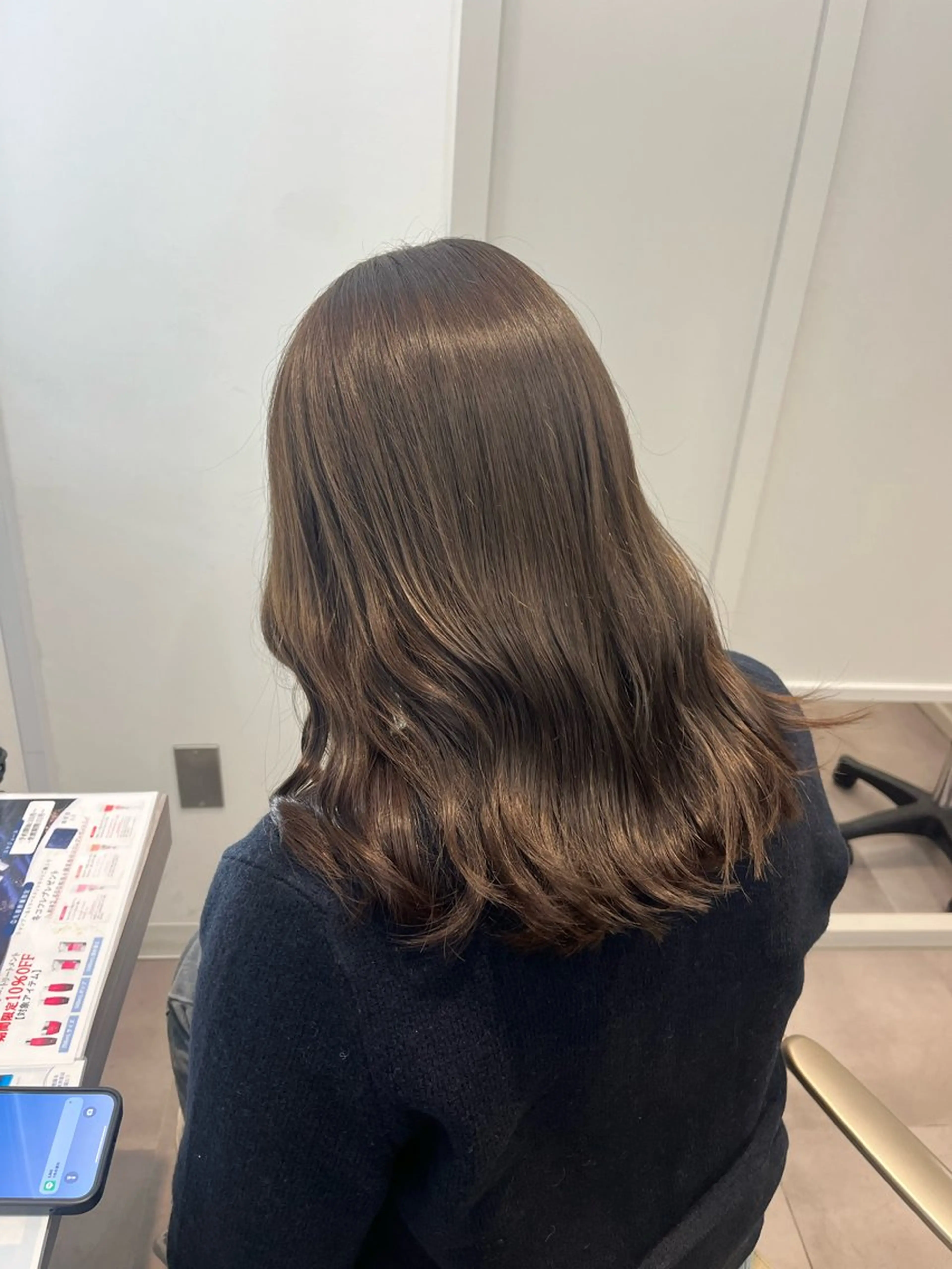 セミロング カラー みう/仙台/暖色/ 艶髪/顔周りカット/のヘアスタイル