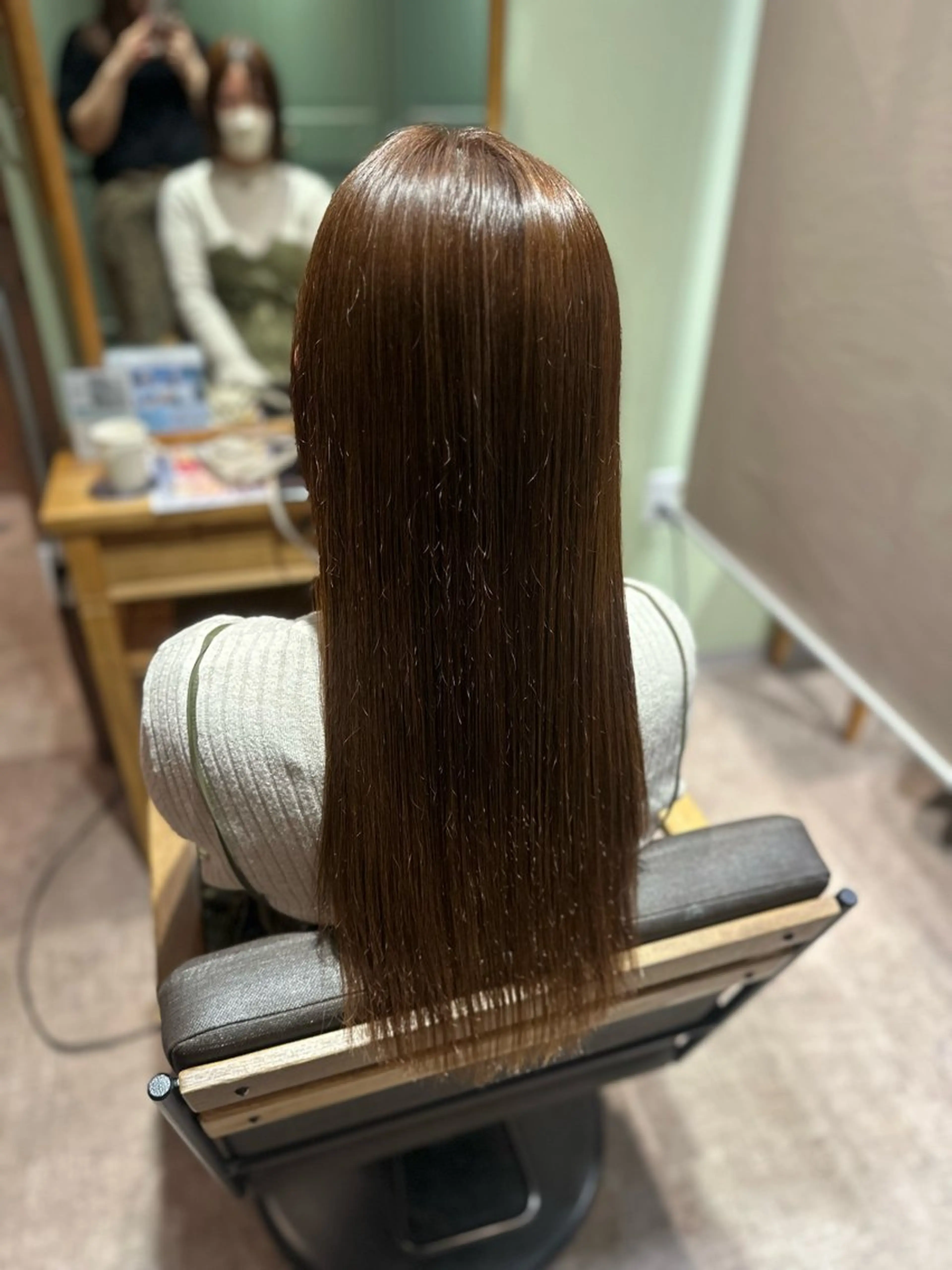 ロング 縮毛矯正 トリートメント 濱本 樹蘭のヘアスタイル