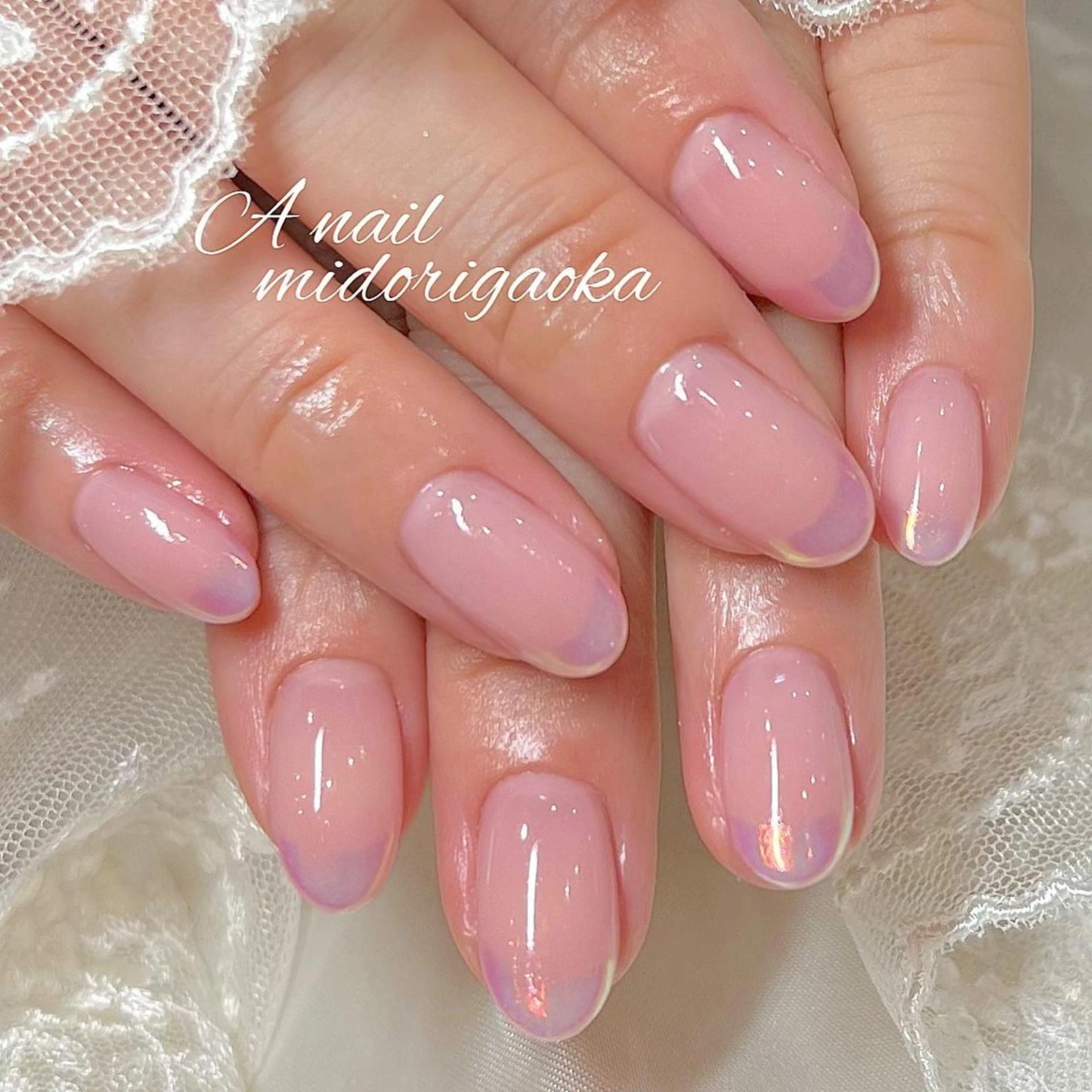 ミディアム カラー ネイル フレンチネイル ミラーネイル ハンドネイル 大人可愛い高技術ネイ ル♡美爪A nailのネイルデザイン