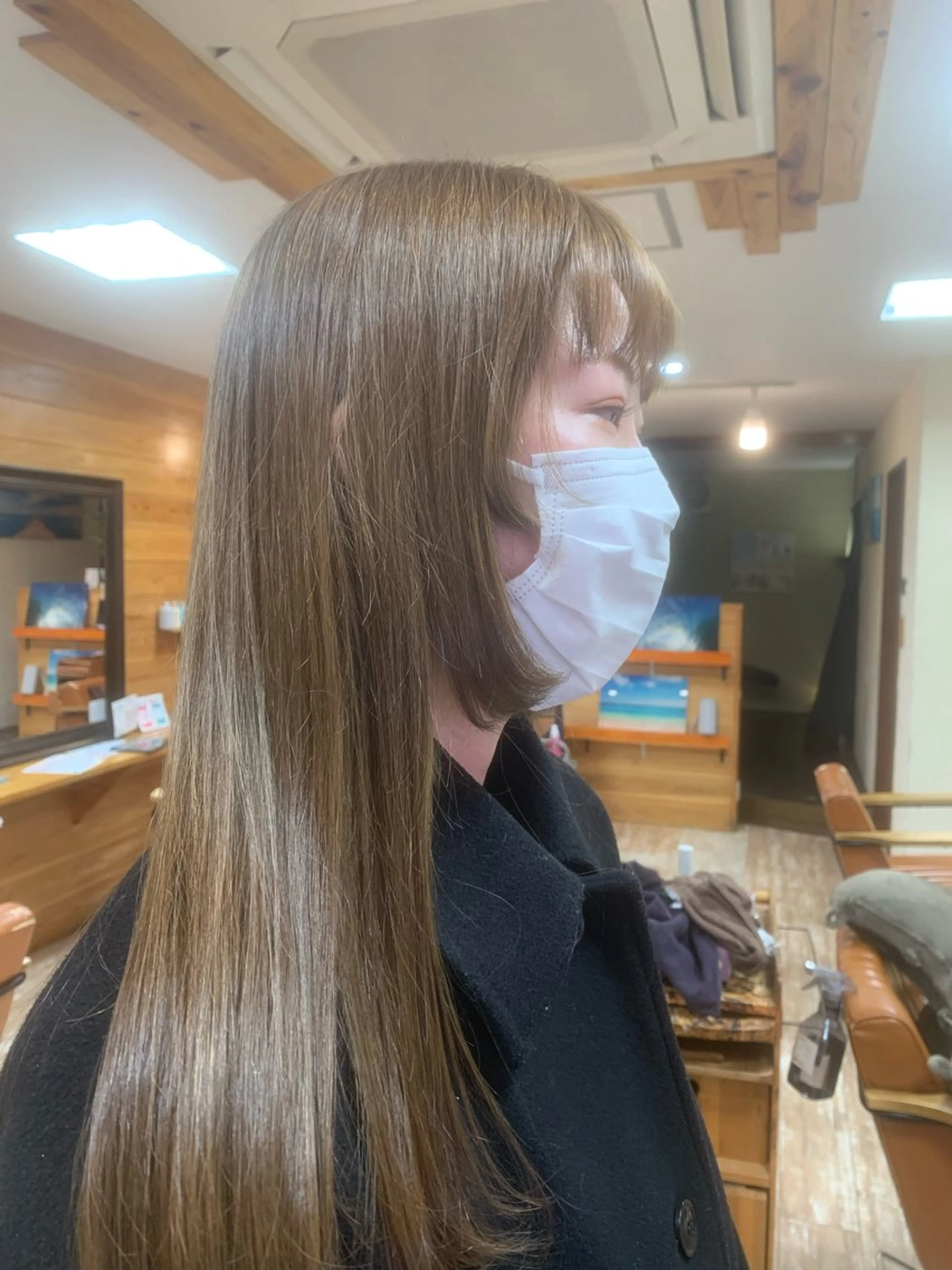 ロング カラー オリーブカラー 瀧 葉月のマツエク・マツパデザイン