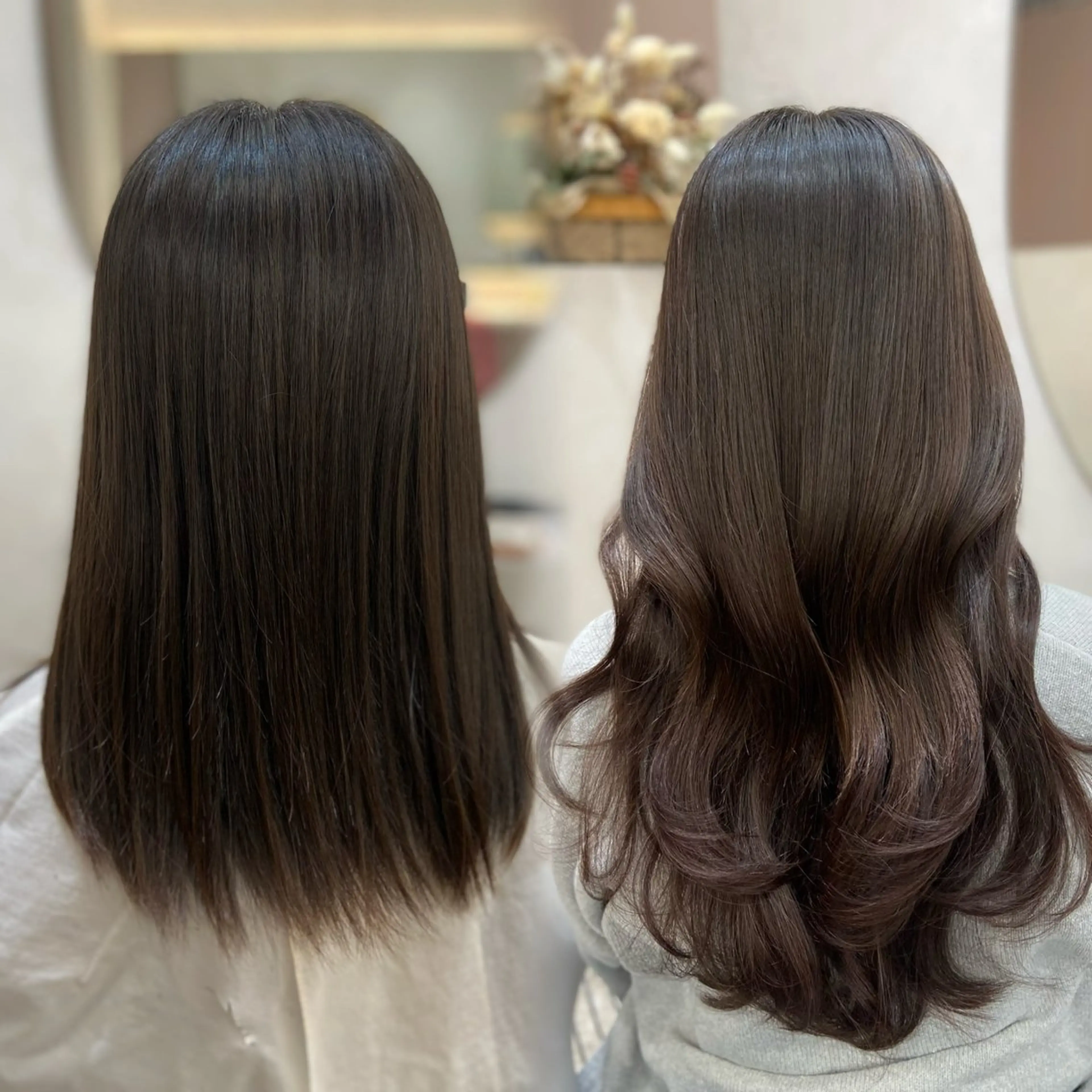 ロング シールエクステ エクステ 韓国風ヘア ロング カット エクステ 新宿/韓国ヘア 中明度カラー/かやのヘアスタイル