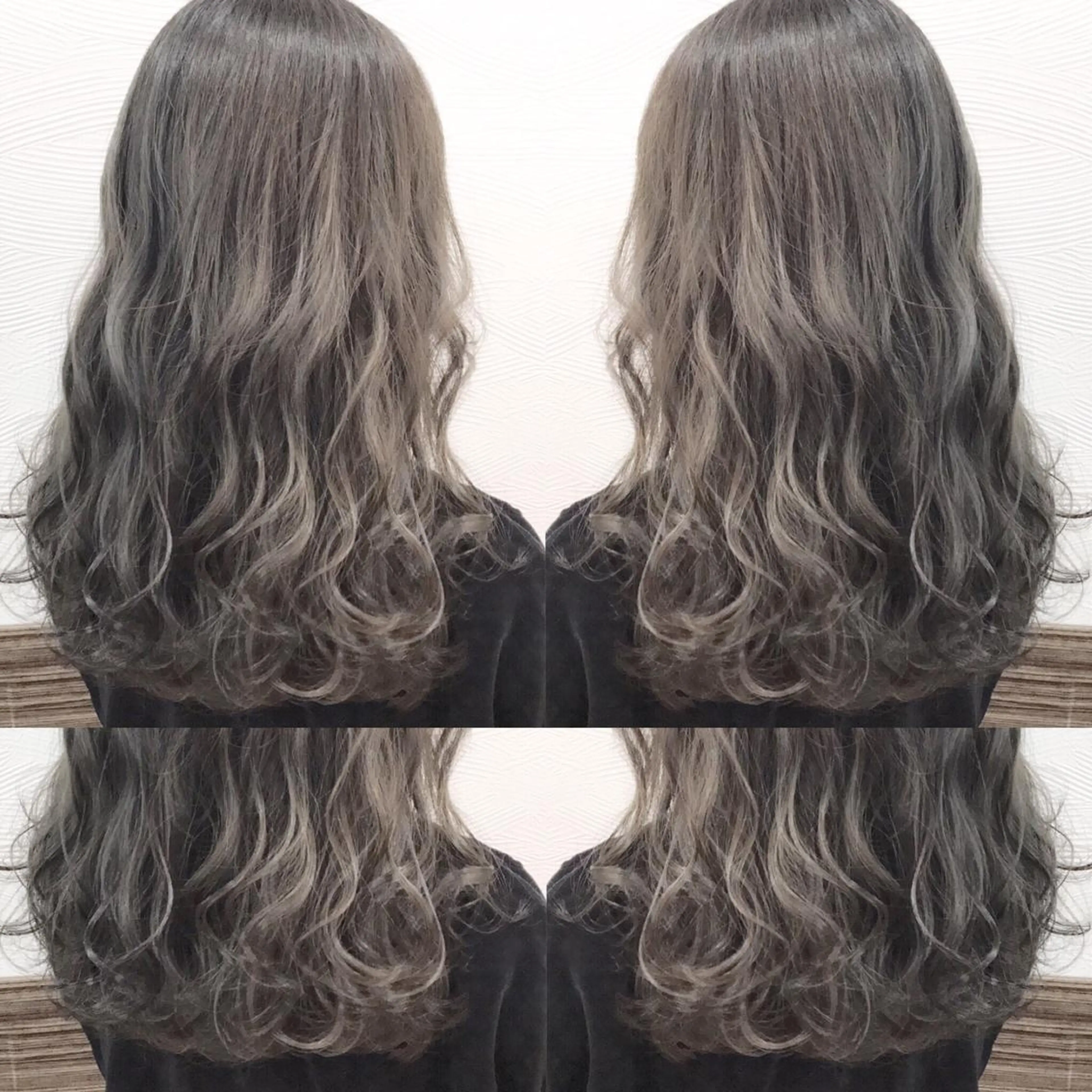 セミロング カラー アッシュ バレイヤージュ レイヤーカット supbytomee所属・カラー特化型サロン #SUP.のヘアスタイル