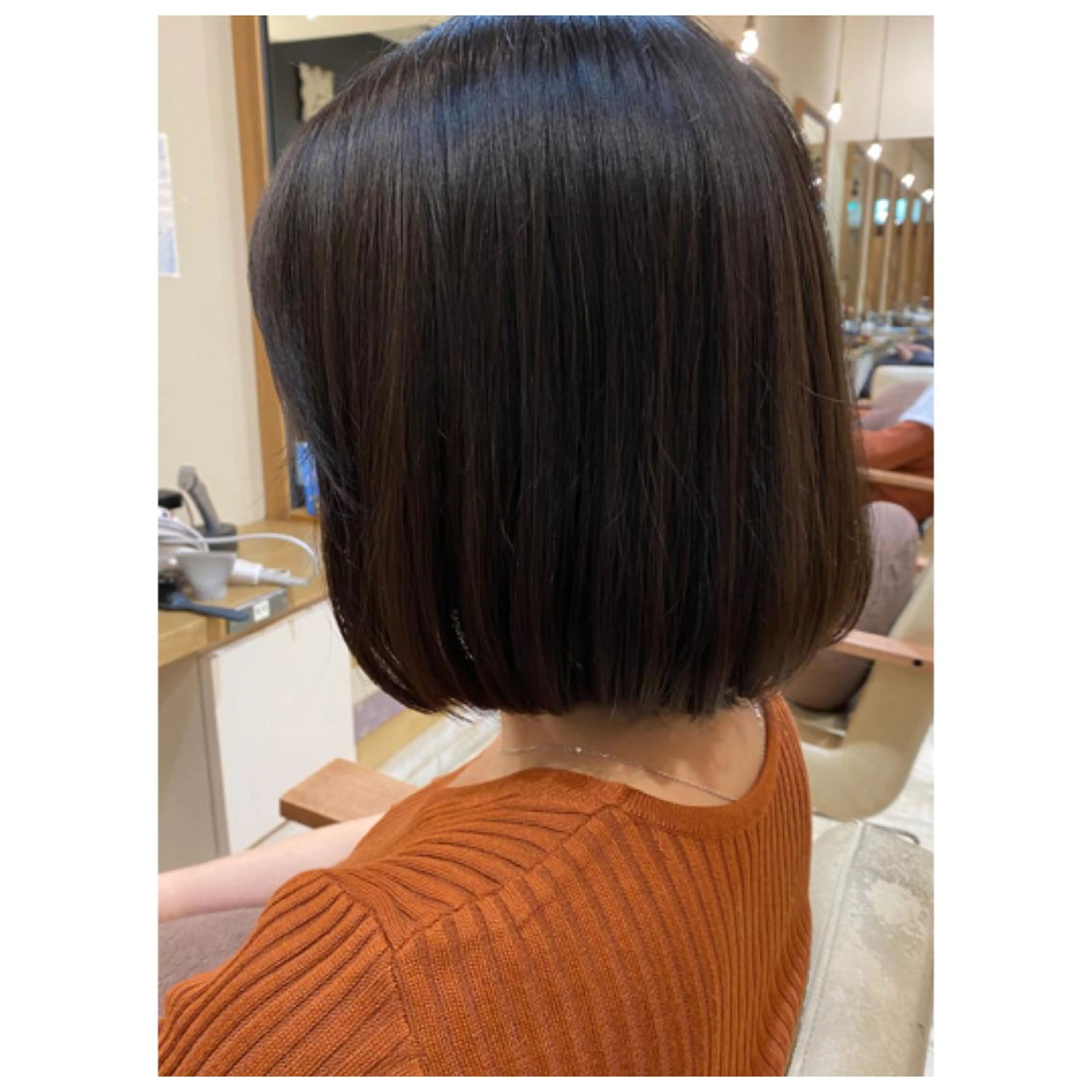 ミディアム ボブ カット トリートメント 岩間 香純のヘアスタイル