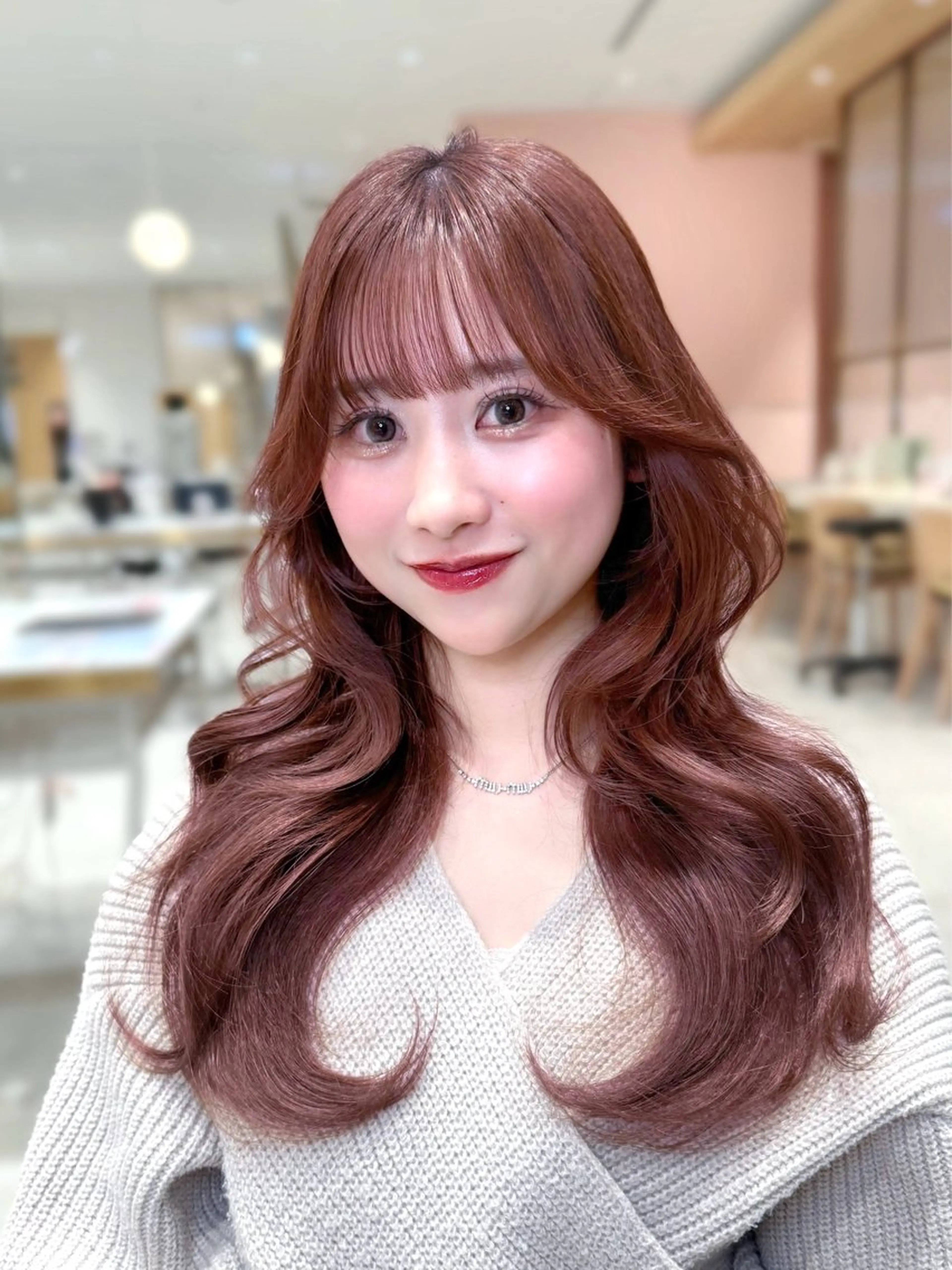 セミロング カラー カット ヘアカラー トリートメント ヘッドスパ ヘアセット 韓国ヘア/レイヤー/ 顔まわり/りょーとのヘアスタイル