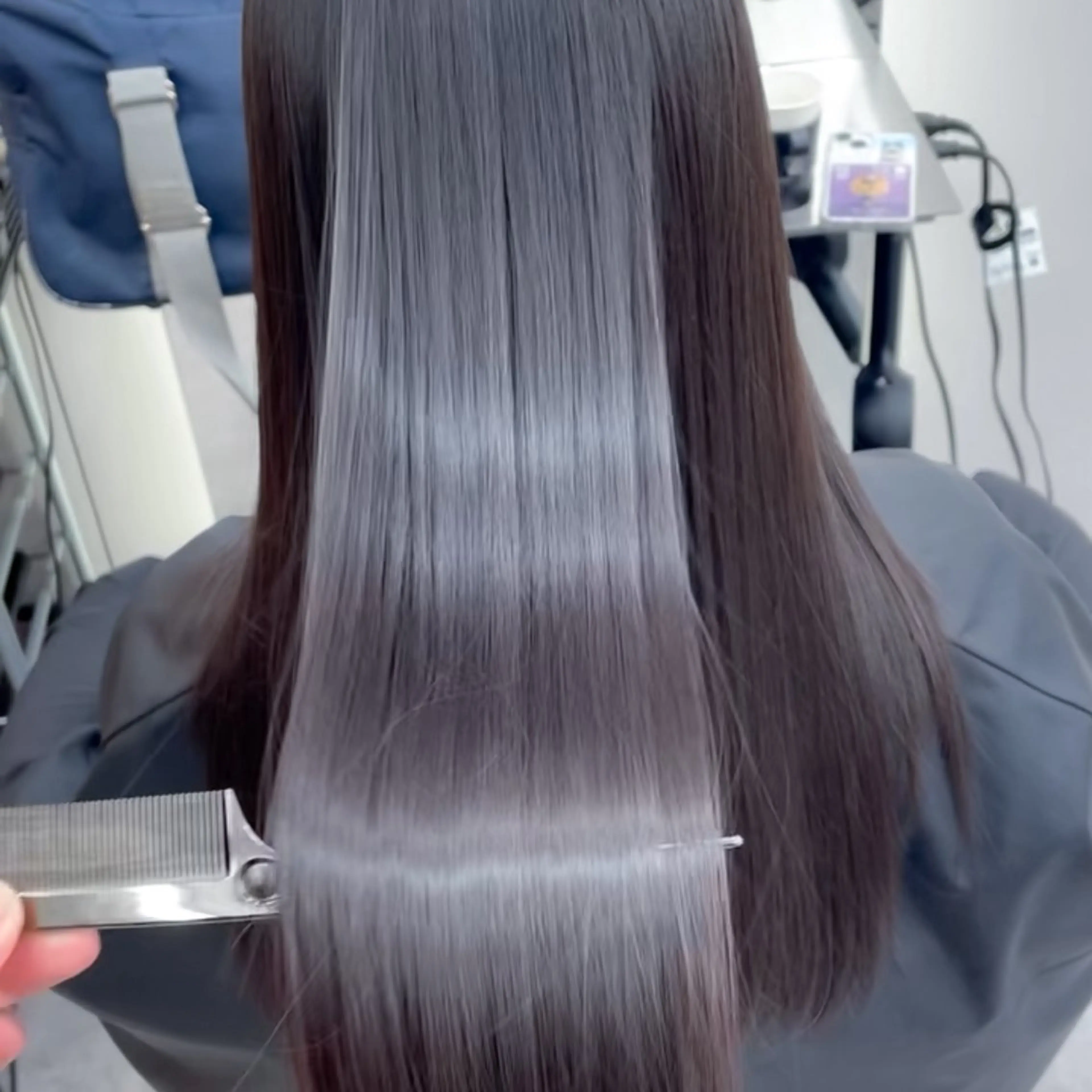 ロング パーマ カット トリートメント ストンボブ/レイヤー 艶カラー💎ヒデジのヘアスタイル