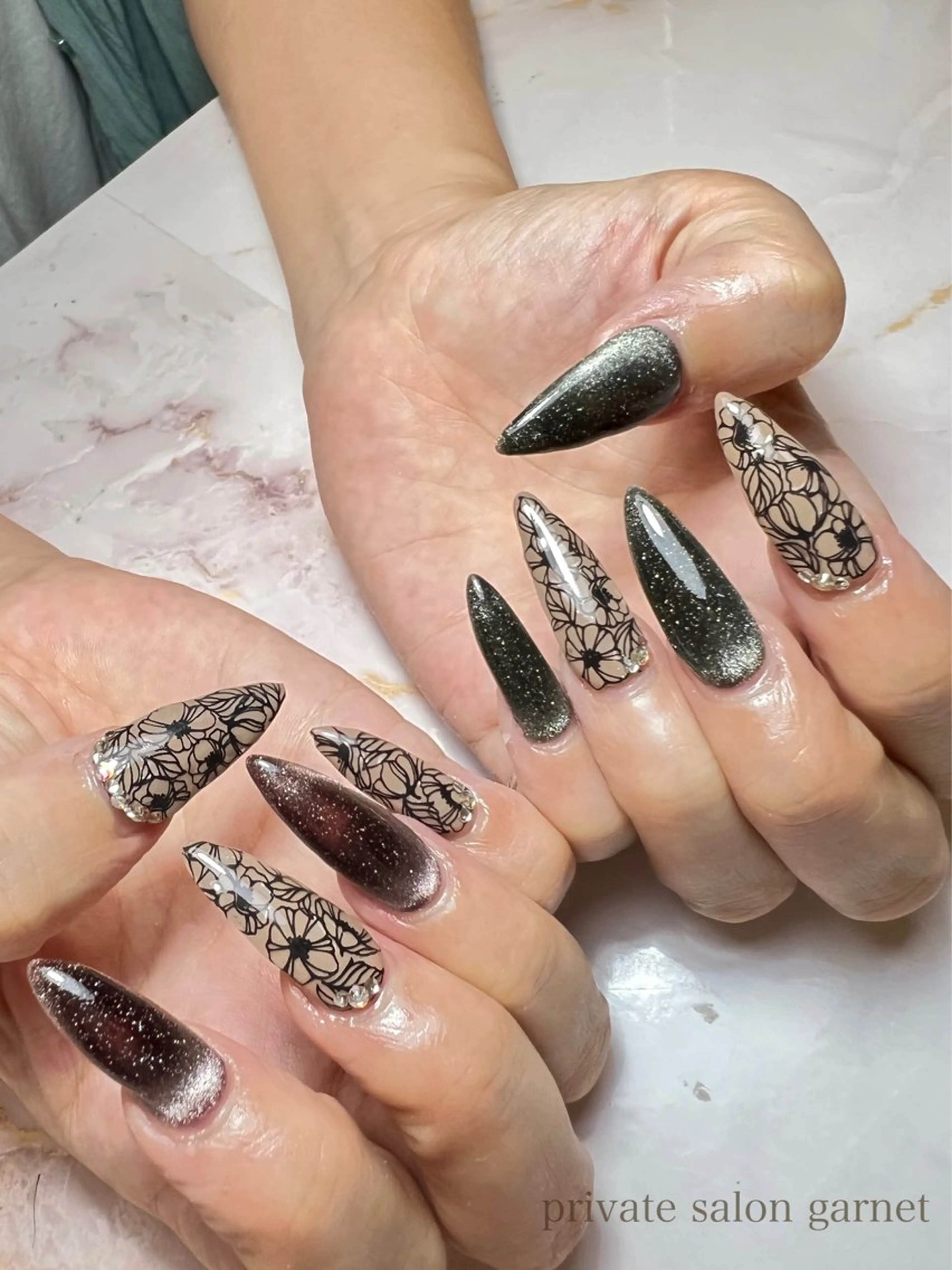 ネイル 持ち込み ハンドネイル Garnet nailのネイルデザイン