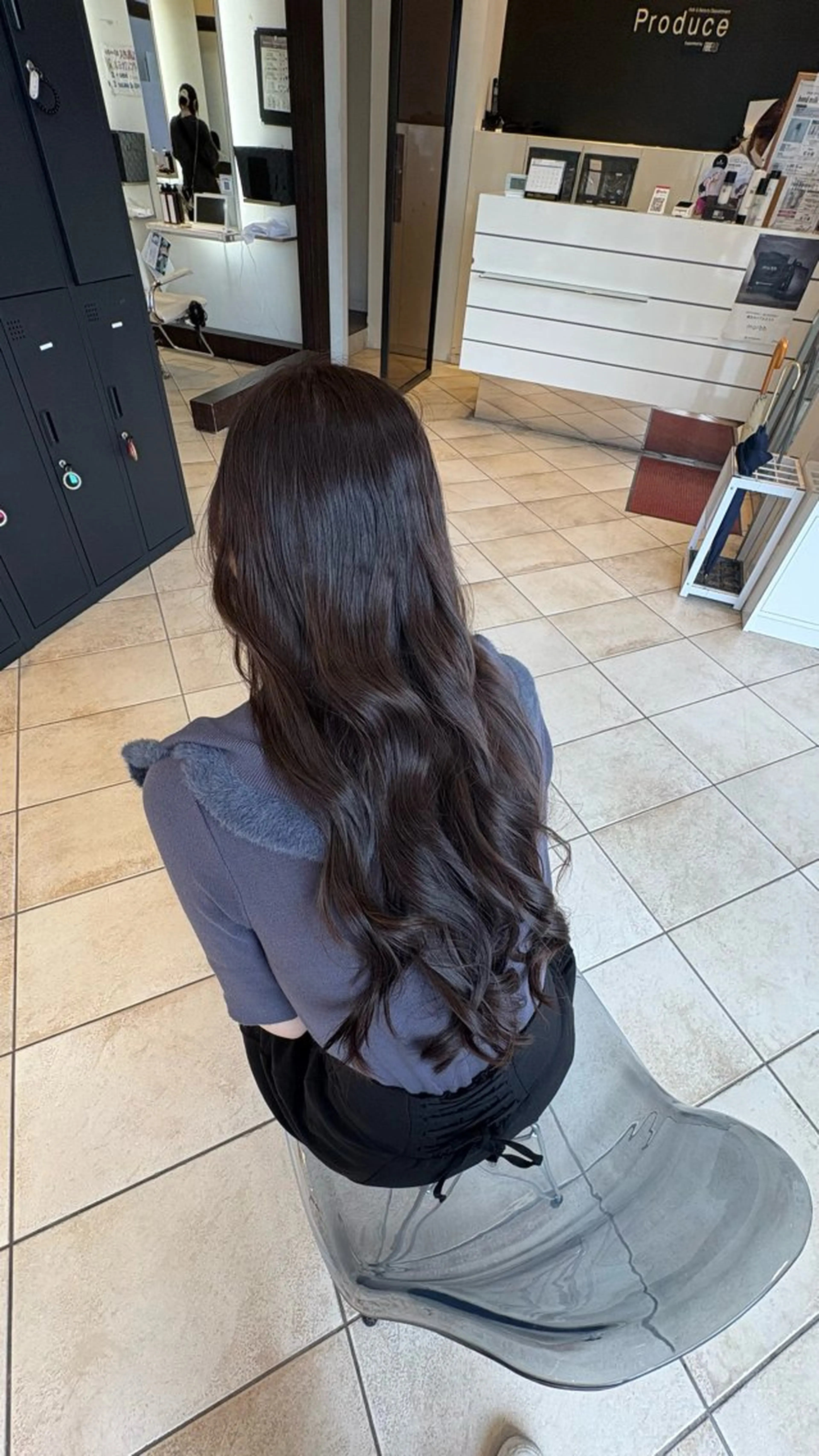 ロング カット うる艶＆縮毛矯正 ⟡.·小林理菜⟡.·のヘアスタイル