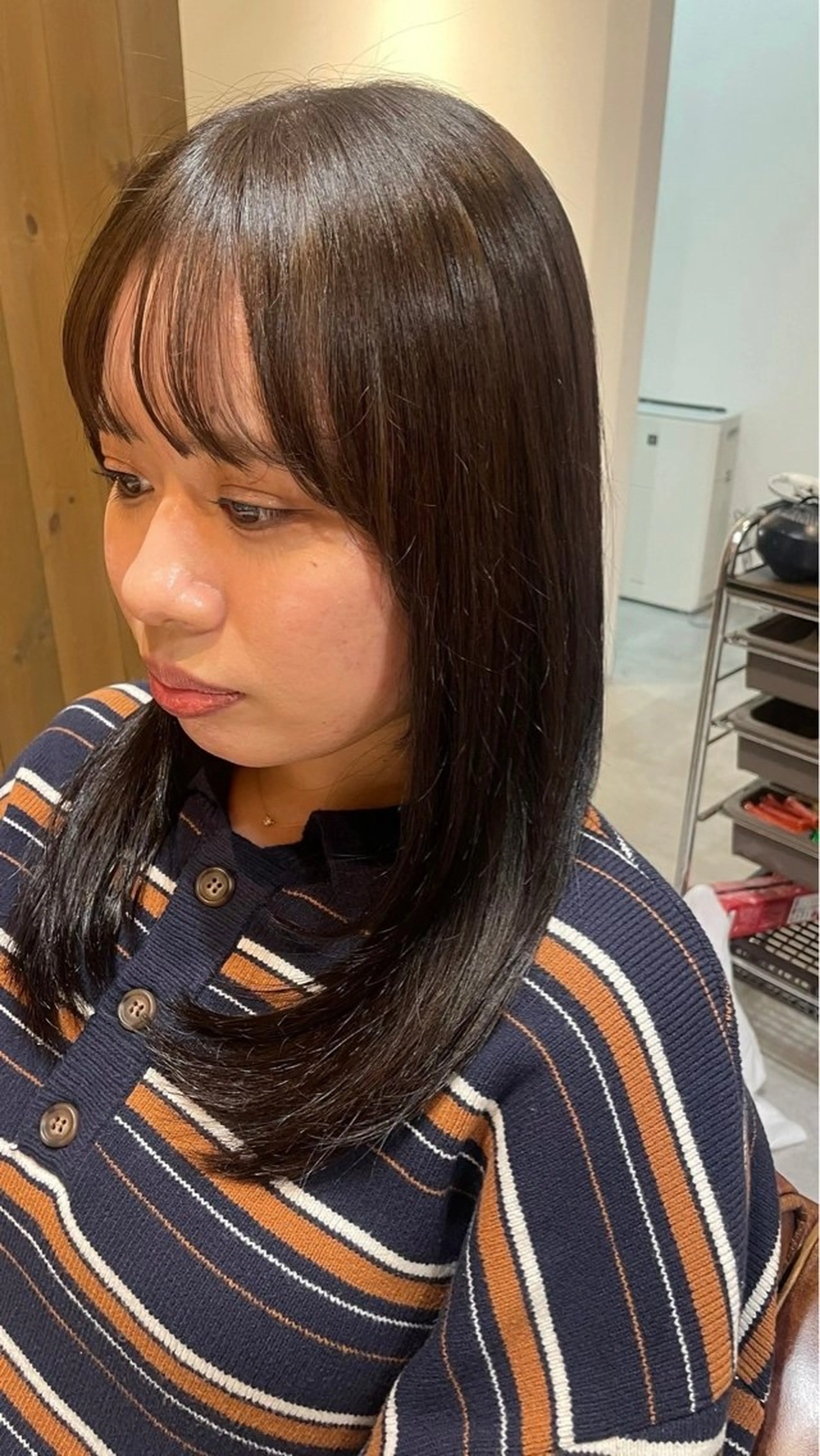 ロング 顔まわりレイヤー 顔周りカット レイヤーカット adorable駅南店所属・adorable🌟 鈴木夢美のヘアスタイル