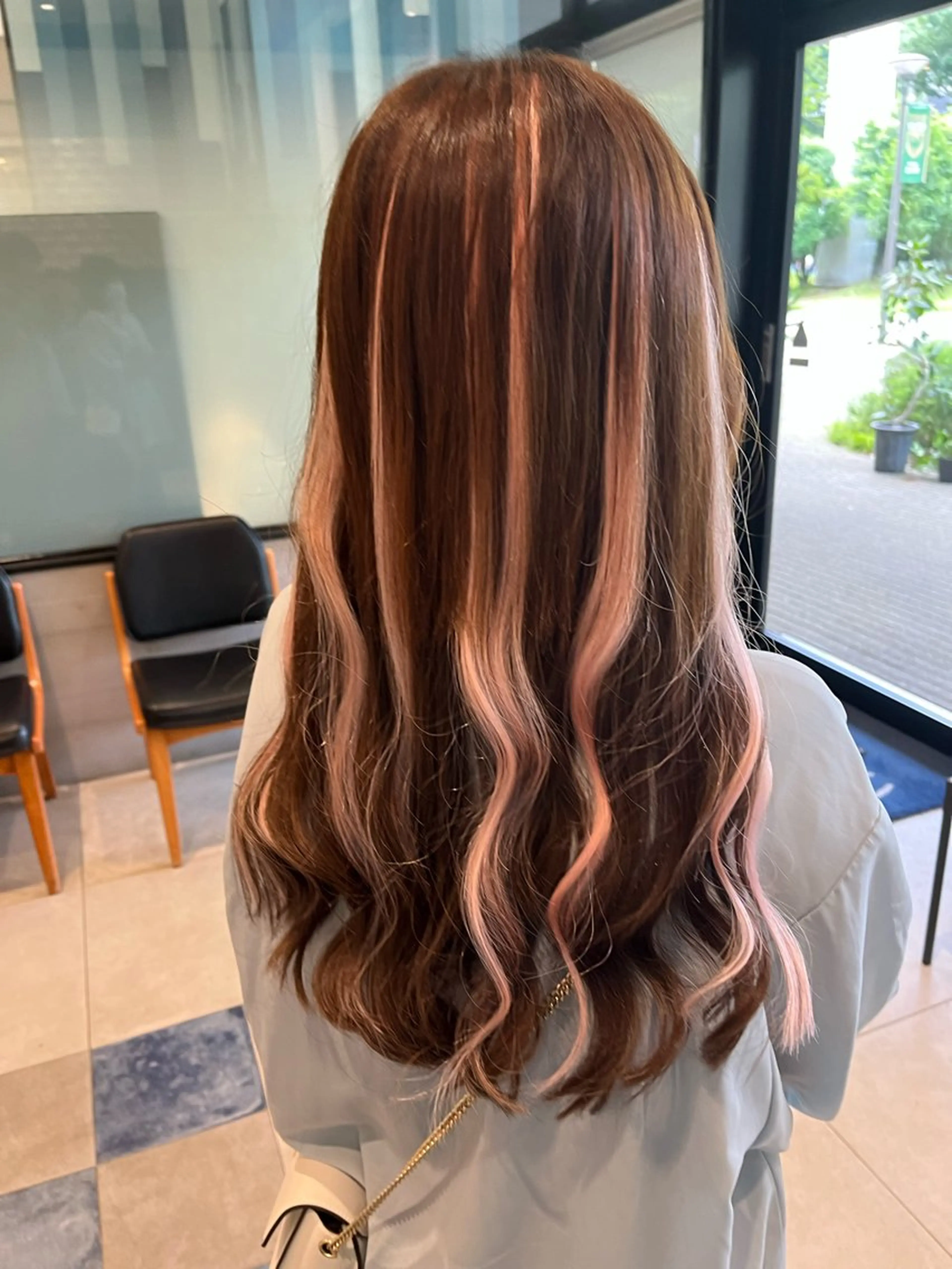 ロング カラー ヘアカラー エクステ 立川/シールエクステ /みづきのヘアスタイル