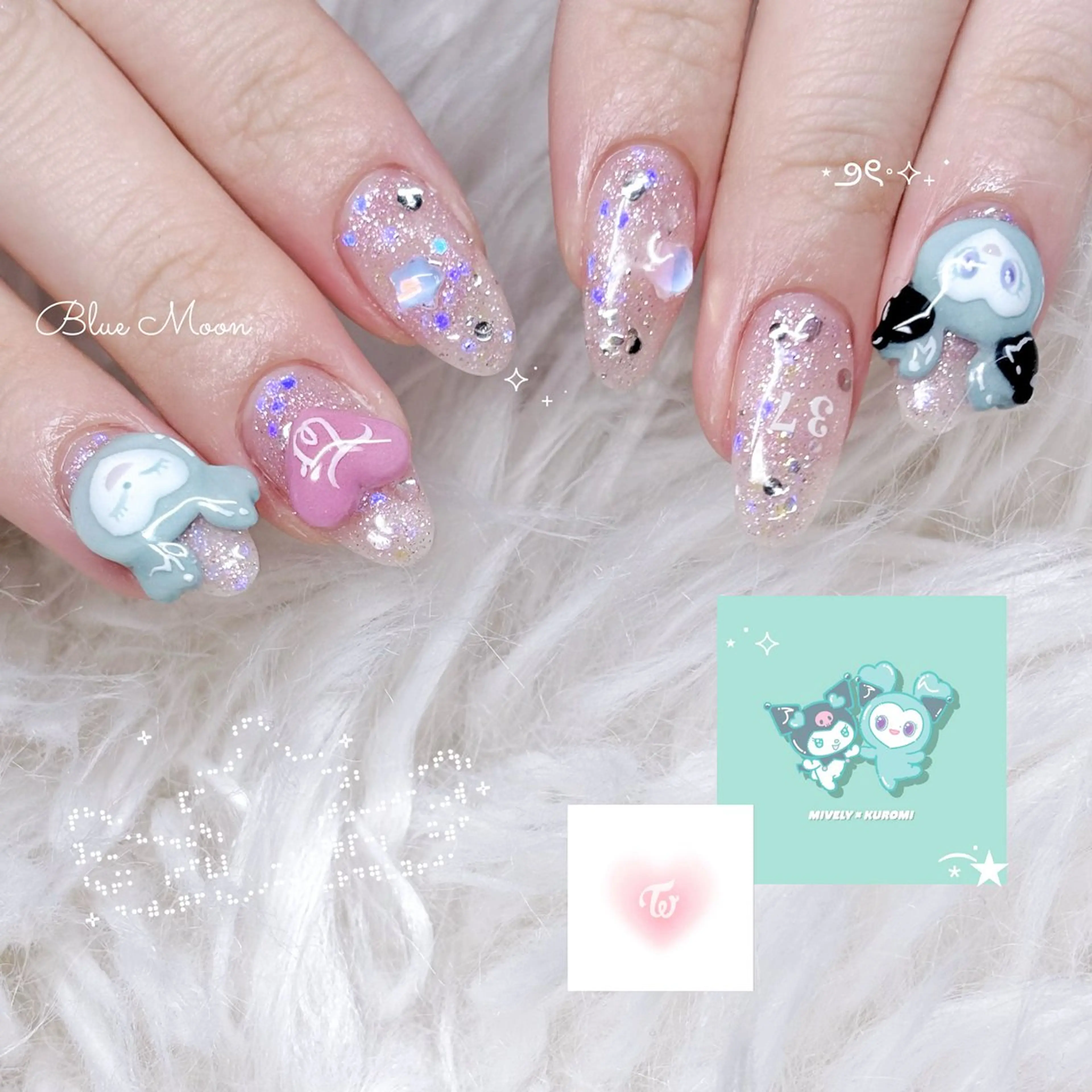 ネイル ストーンネイル ハンドネイル フットネイル ハンドケア nail salon Blue Moonのネイルデザイン