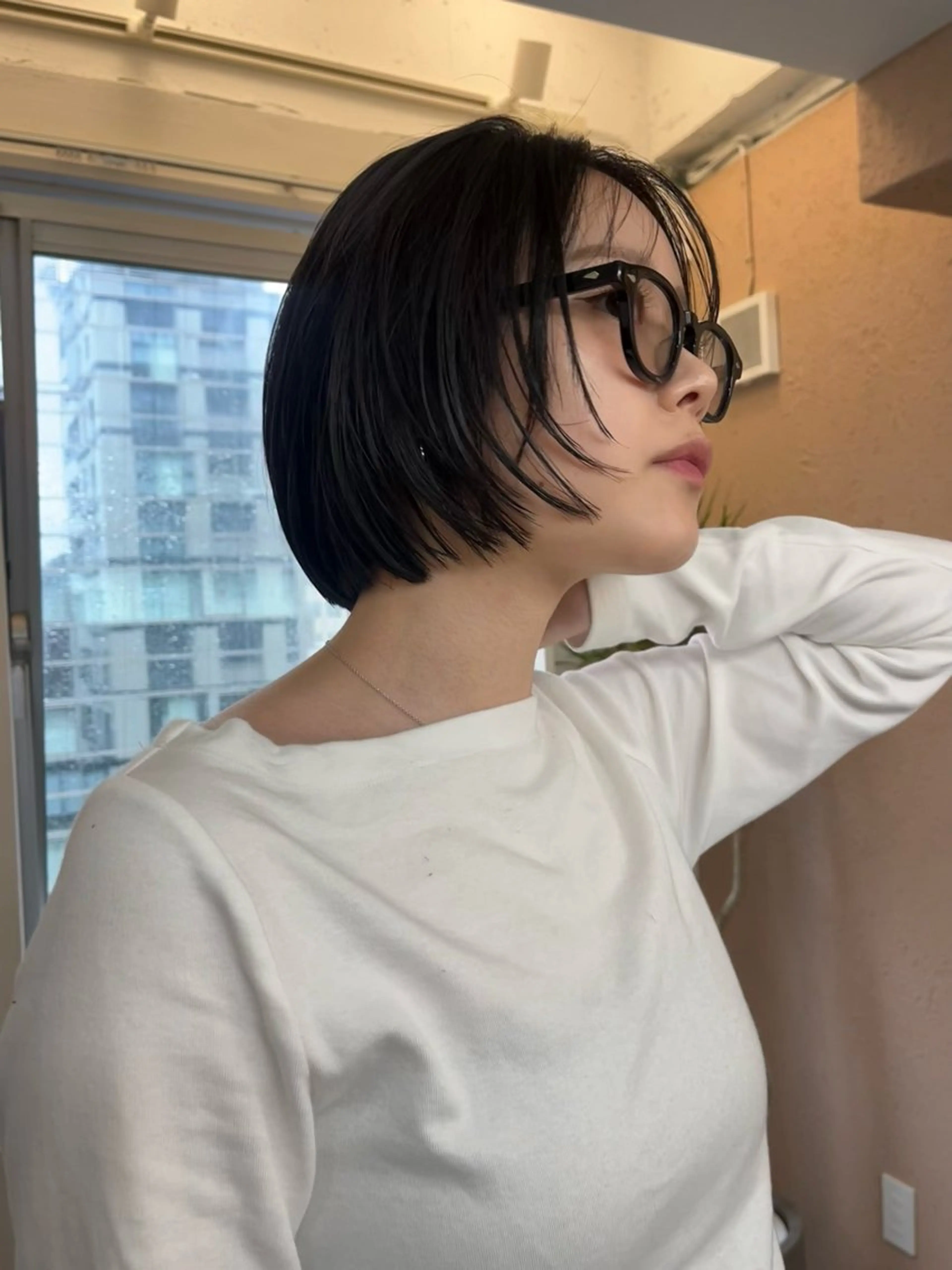 ショート カット レイヤー/ケアパーマ /ニュアンス/モードのヘアスタイル