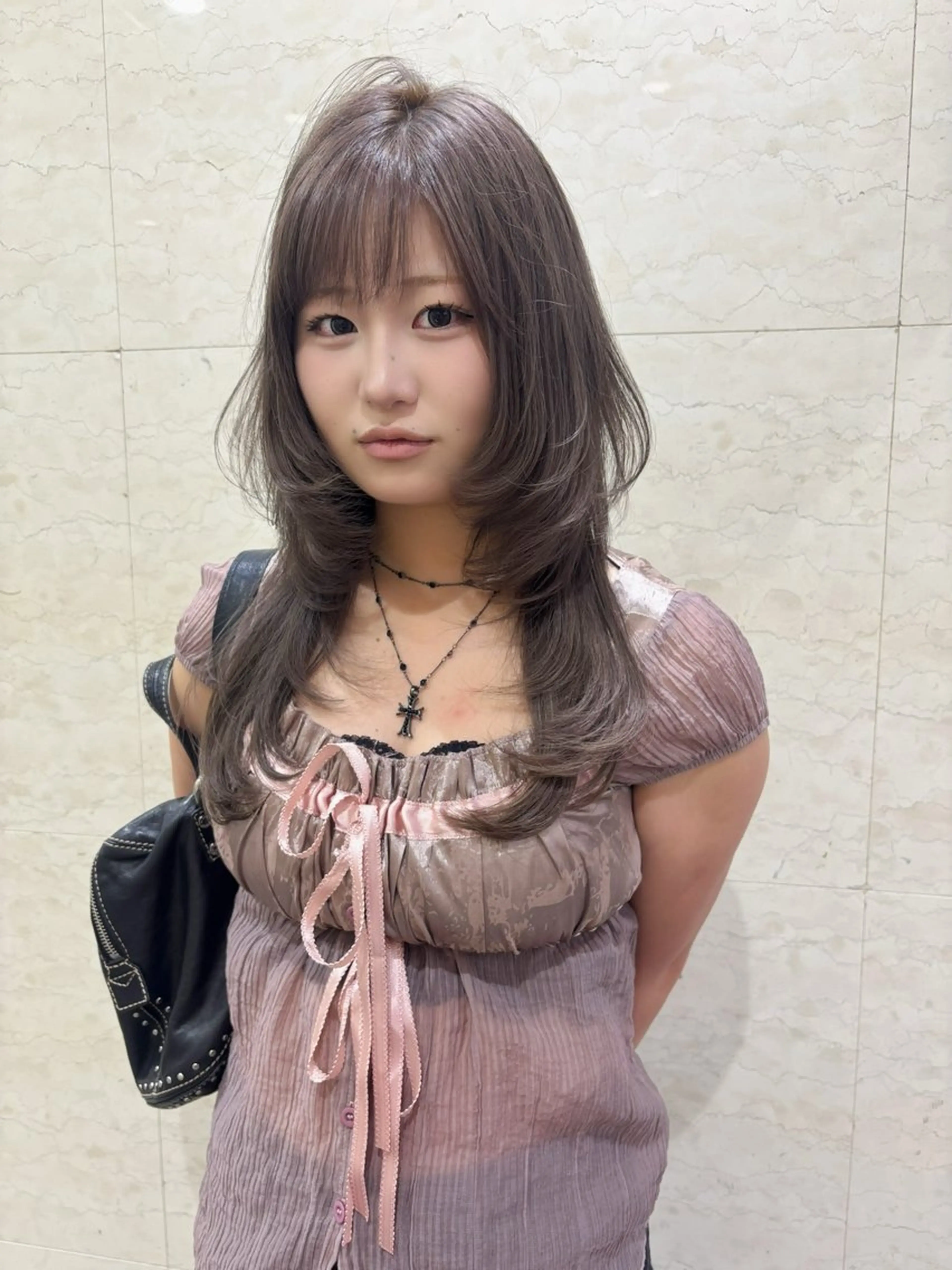 ロング カラー ブリーチ 透明感カラー Nakajima Reiraのヘアスタイル