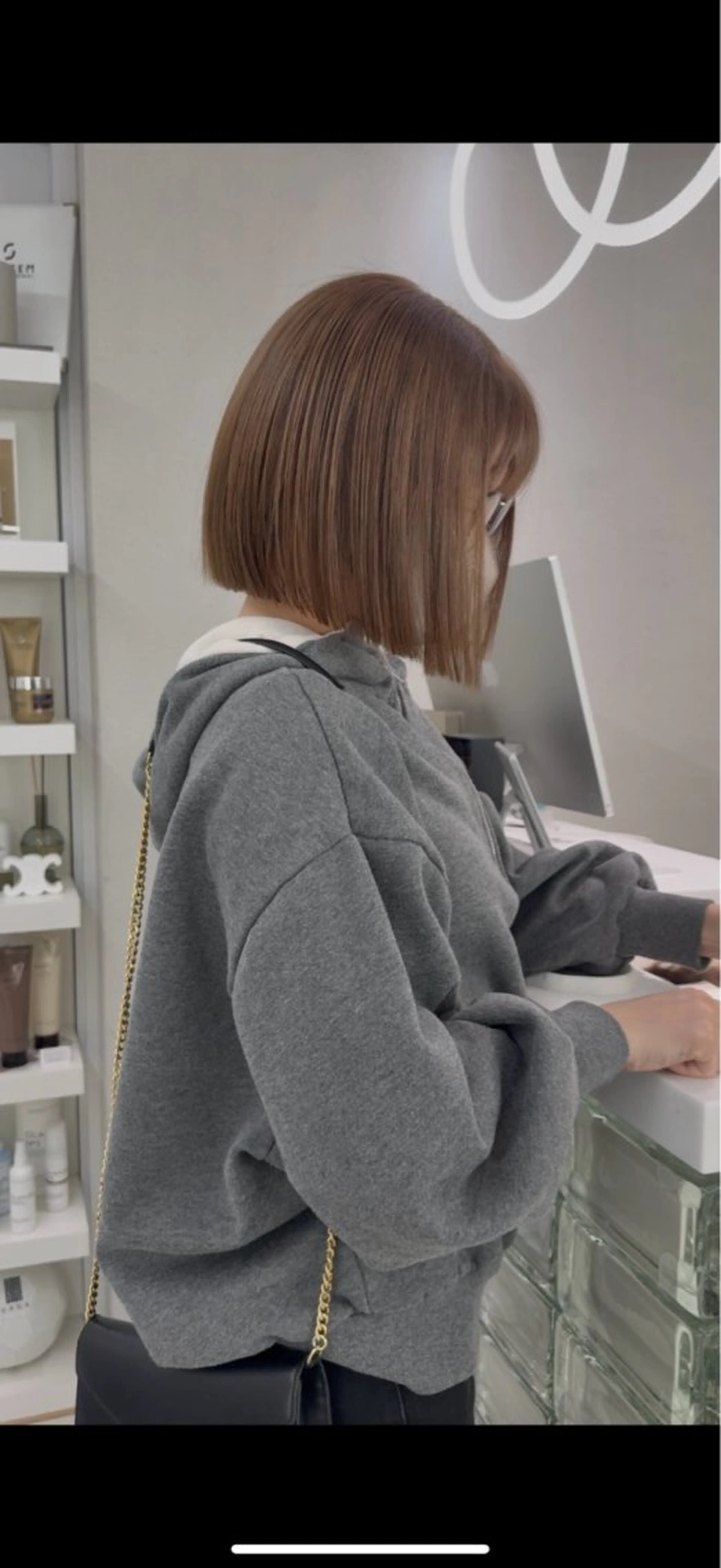 ミディアム カラー ハイトーンボブ Mizuki.のヘアスタイル