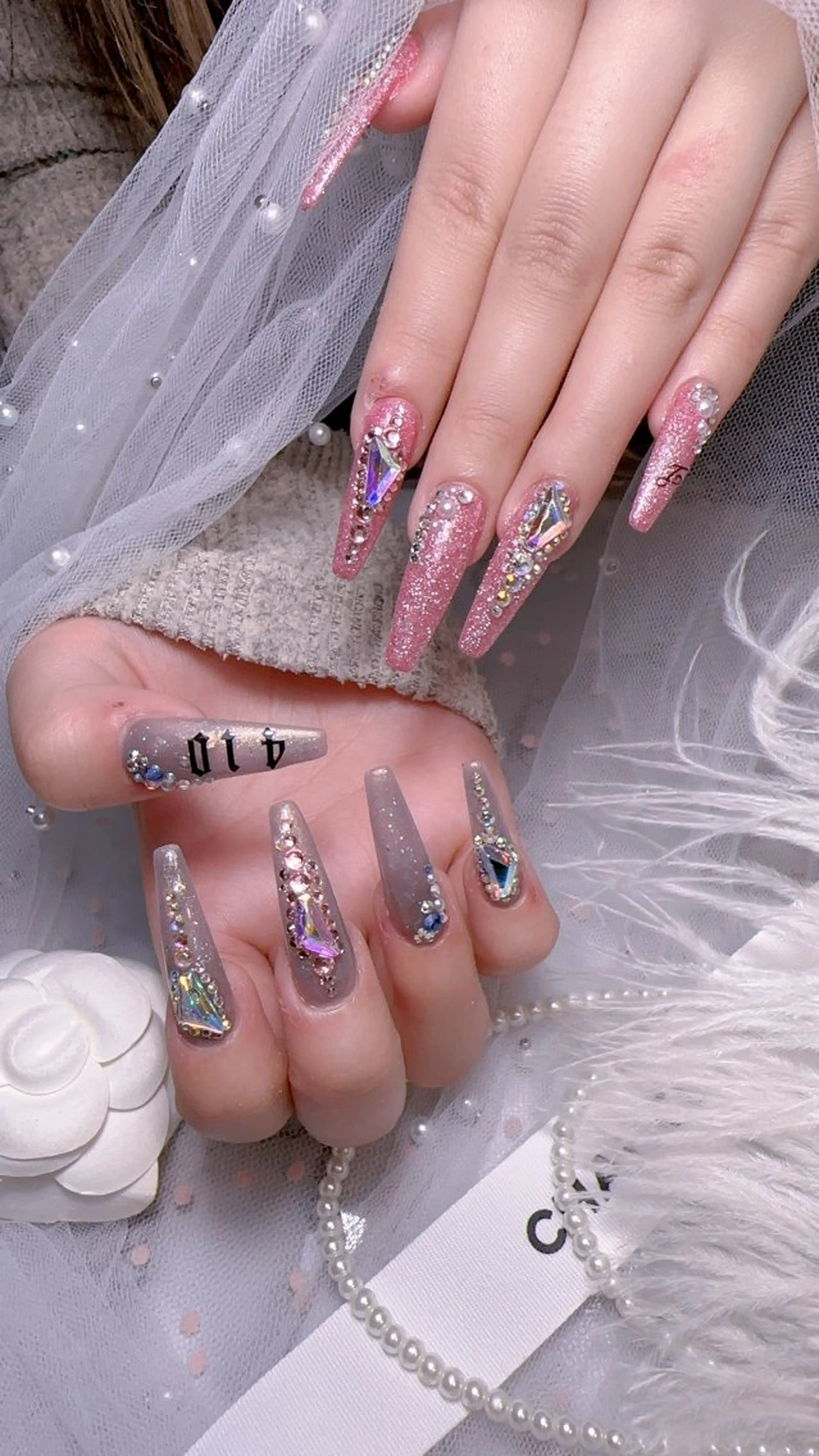 ネイル オーロラネイル フットネイル 韓国ネイル ラメ(グリッター) ラメグラデーション ハンドネイル Belle nail salon 新小岩のネイルデザイン