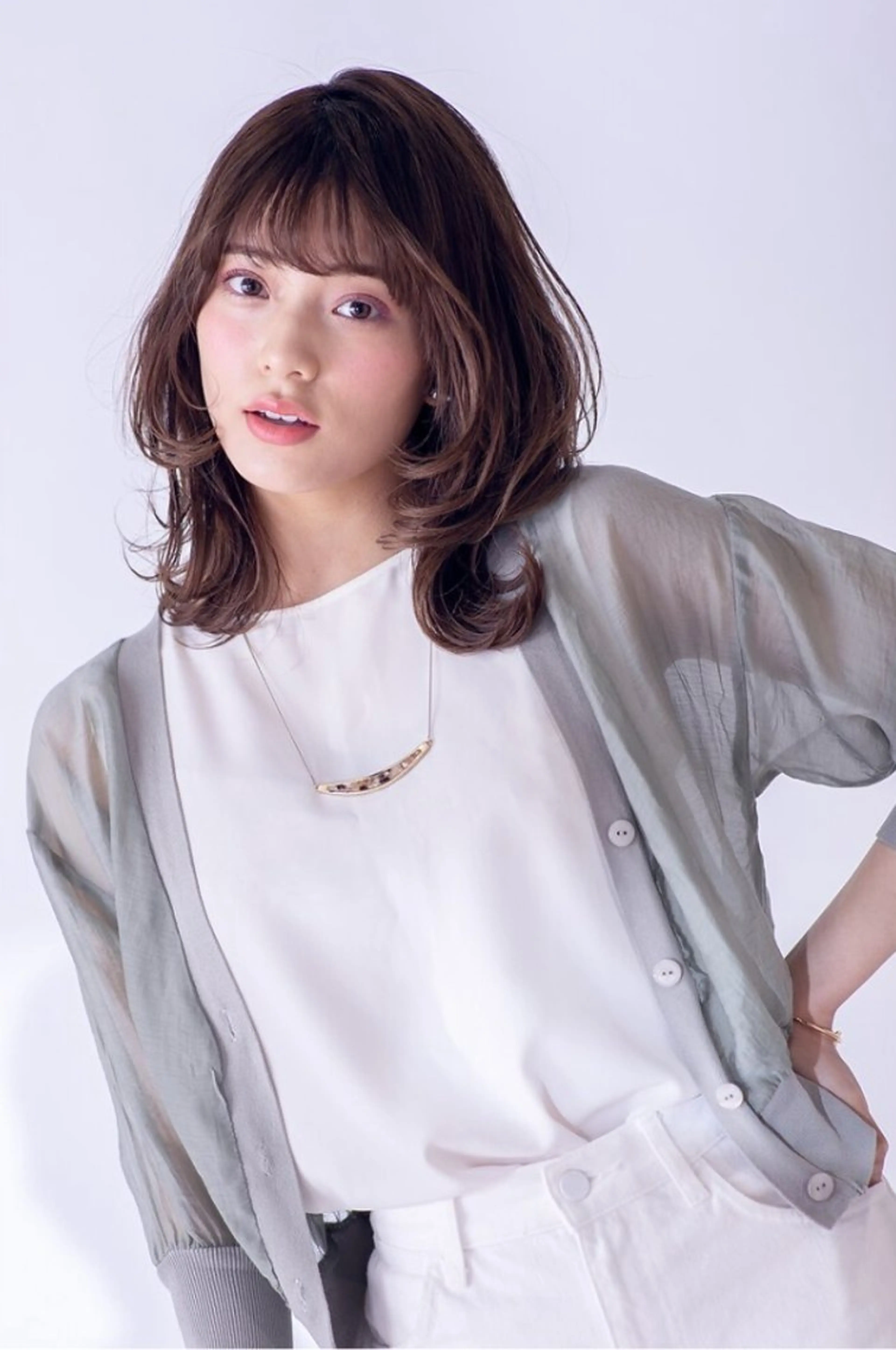 カラー セミロング ヘアアレンジ パーマ 大人女性を美しく✱ 吉祥寺BRING近藤のヘアスタイル