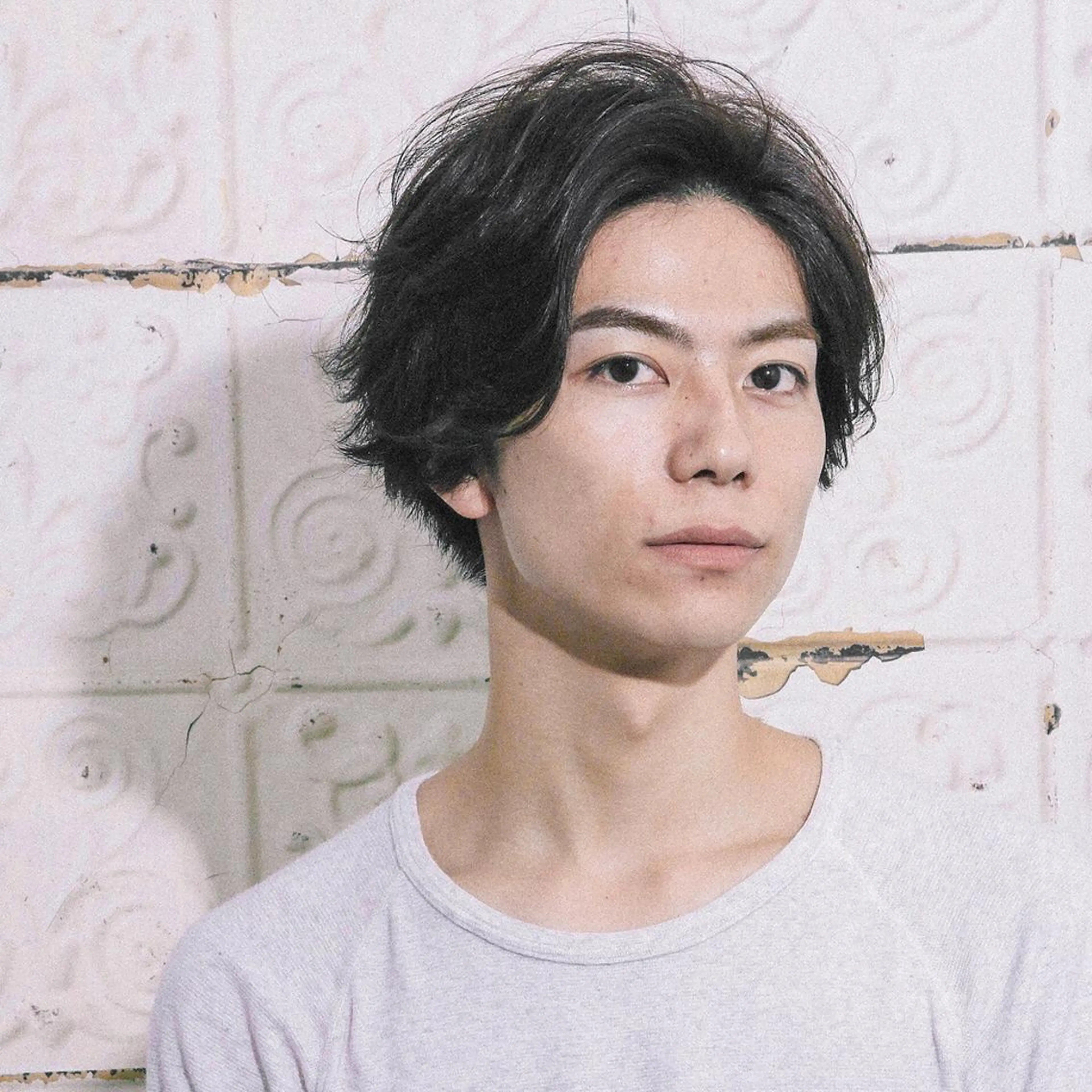 パーマ メンズ オールバック センターパート フェードカット カルマパーマ マッシュ カット ツイスパ/波巻き対応 メンズ特化　石川愛理のヘアスタイル