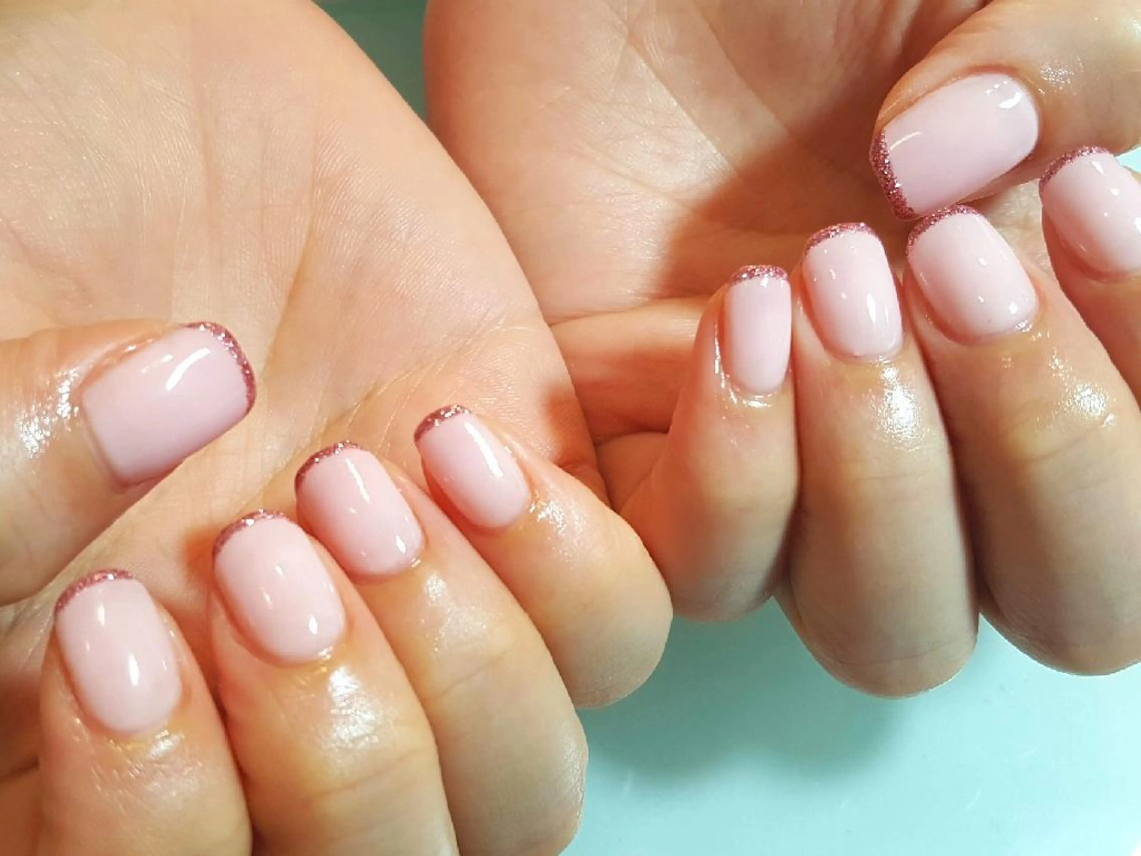 ネイル ラメ(グリッター) ピンク 人気エリア💖完全個室【ルリエ】所属・ネイルサロン Lelienルリエのネイルデザイン