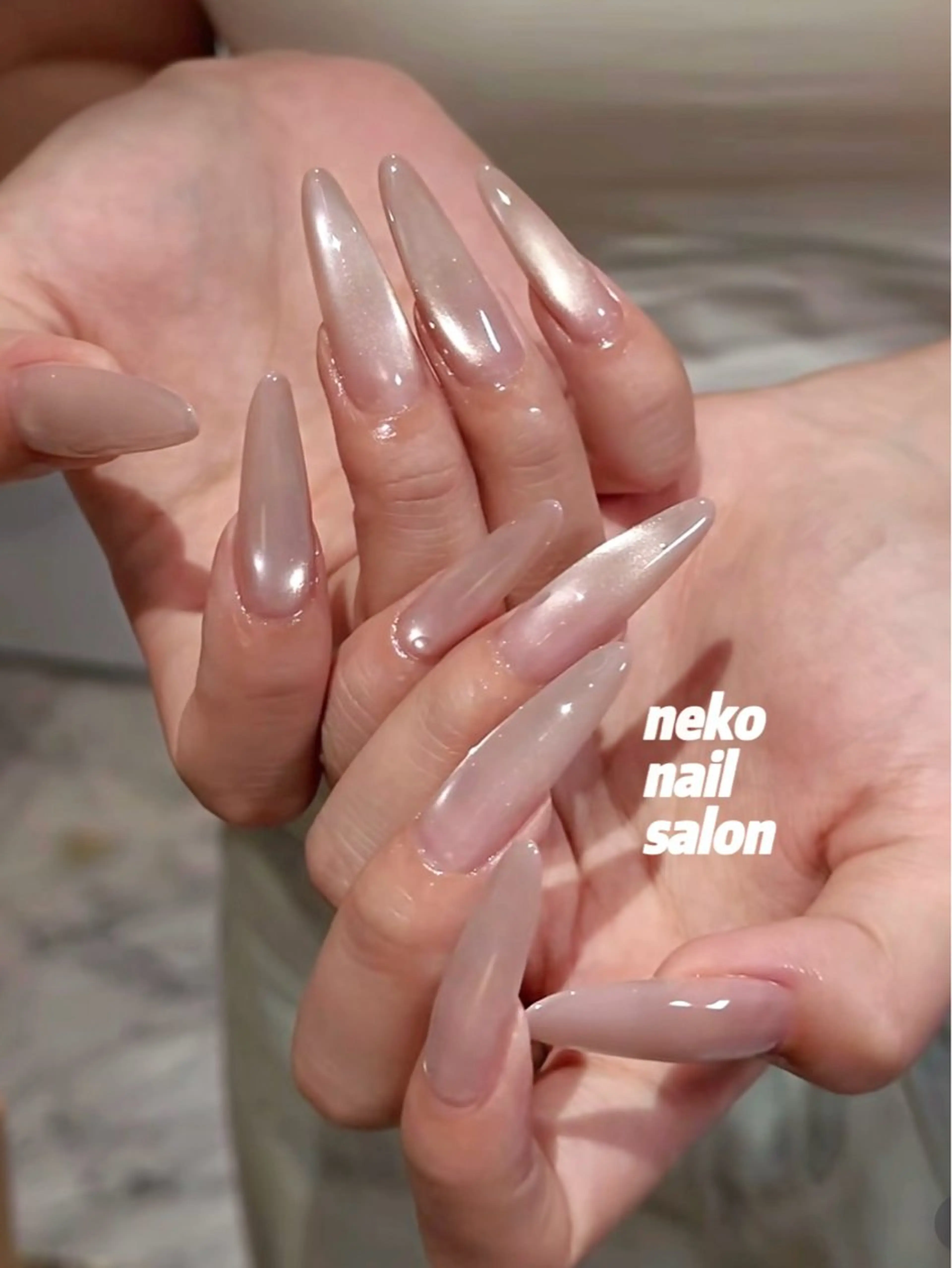 ネイル マグネットネイル マグネットワンカラー ワンカラーネイル ハンドネイル neko nail所属・neko nailのネイルデザイン