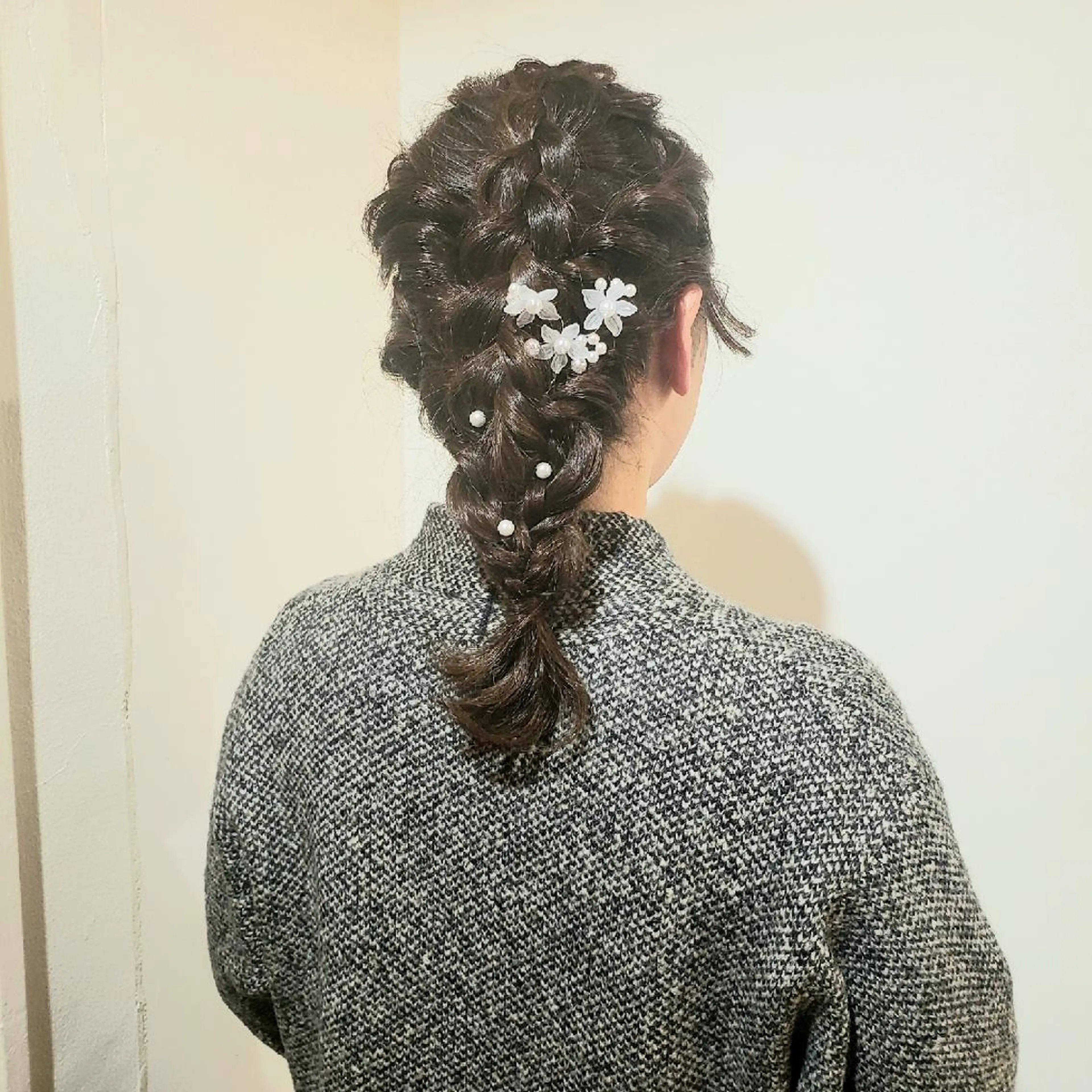 セミロング ヘアセット 🇰🇷透明感×ハイ トーン🌟tomoのヘアスタイル