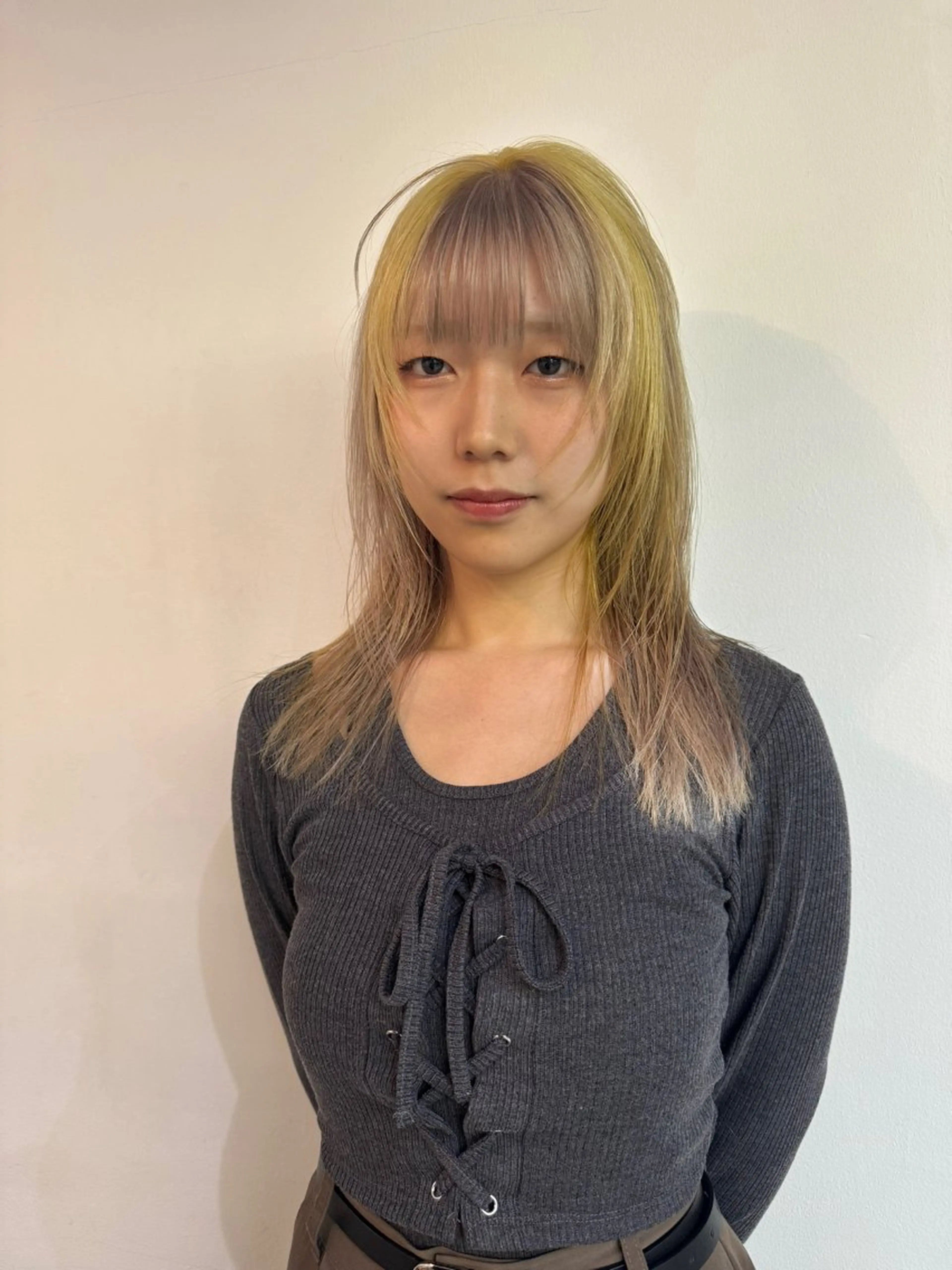 ミディアム ヘアカラー トリートメント LUCCI所属・udaハイトーン /ボブ/レイヤーのヘアスタイル