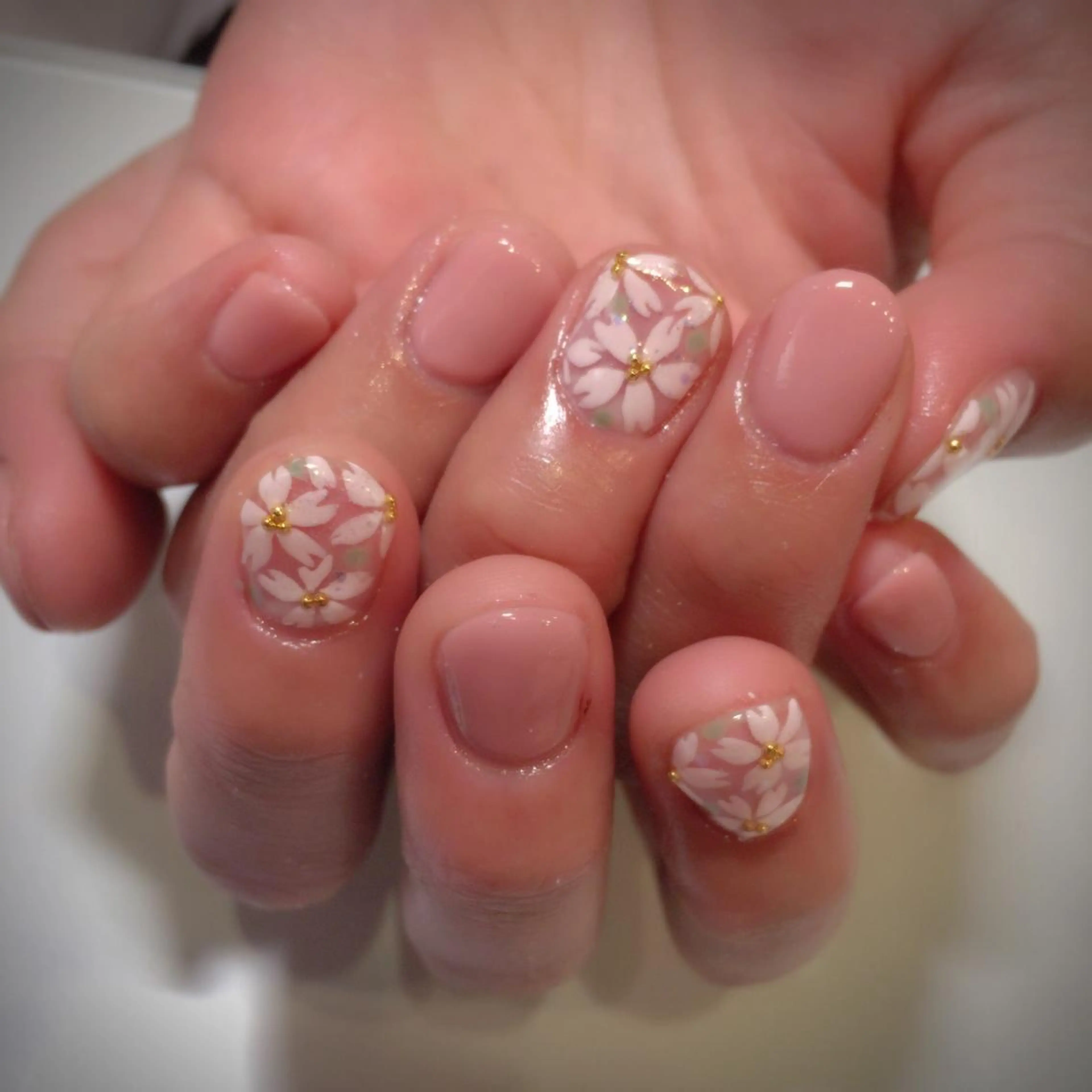 ネイル 桜ネイル シンプルネイル Nailroom Mocaのネイルデザイン