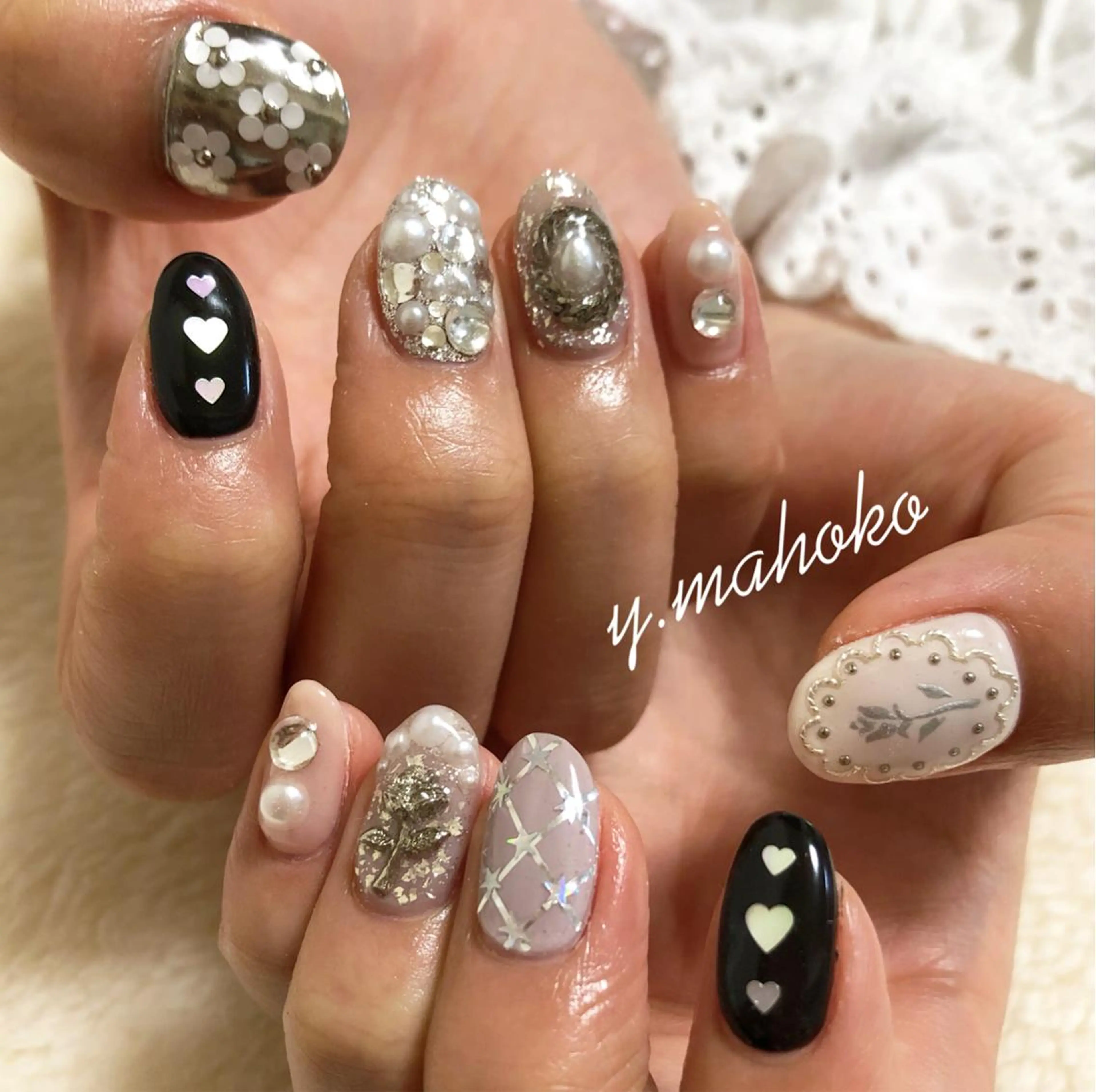 ネイル ハンドネイル She nail studio 原宿所属・パラジェル有/ スカルプ/mahoのネイルデザイン
