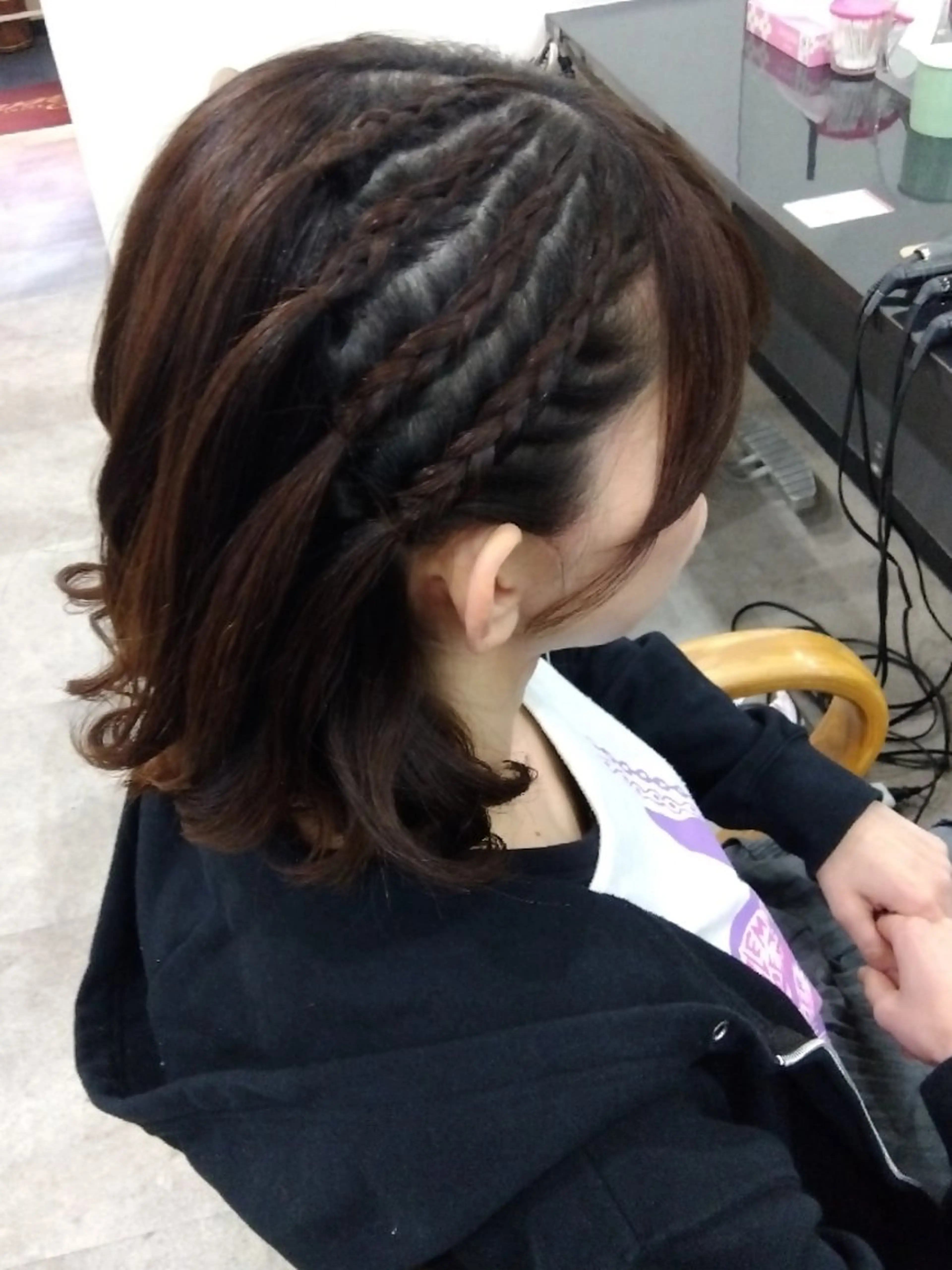 セミロング ヘアアレンジ ヘアセット ヘアセット/中洲 Akaneのヘアスタイル