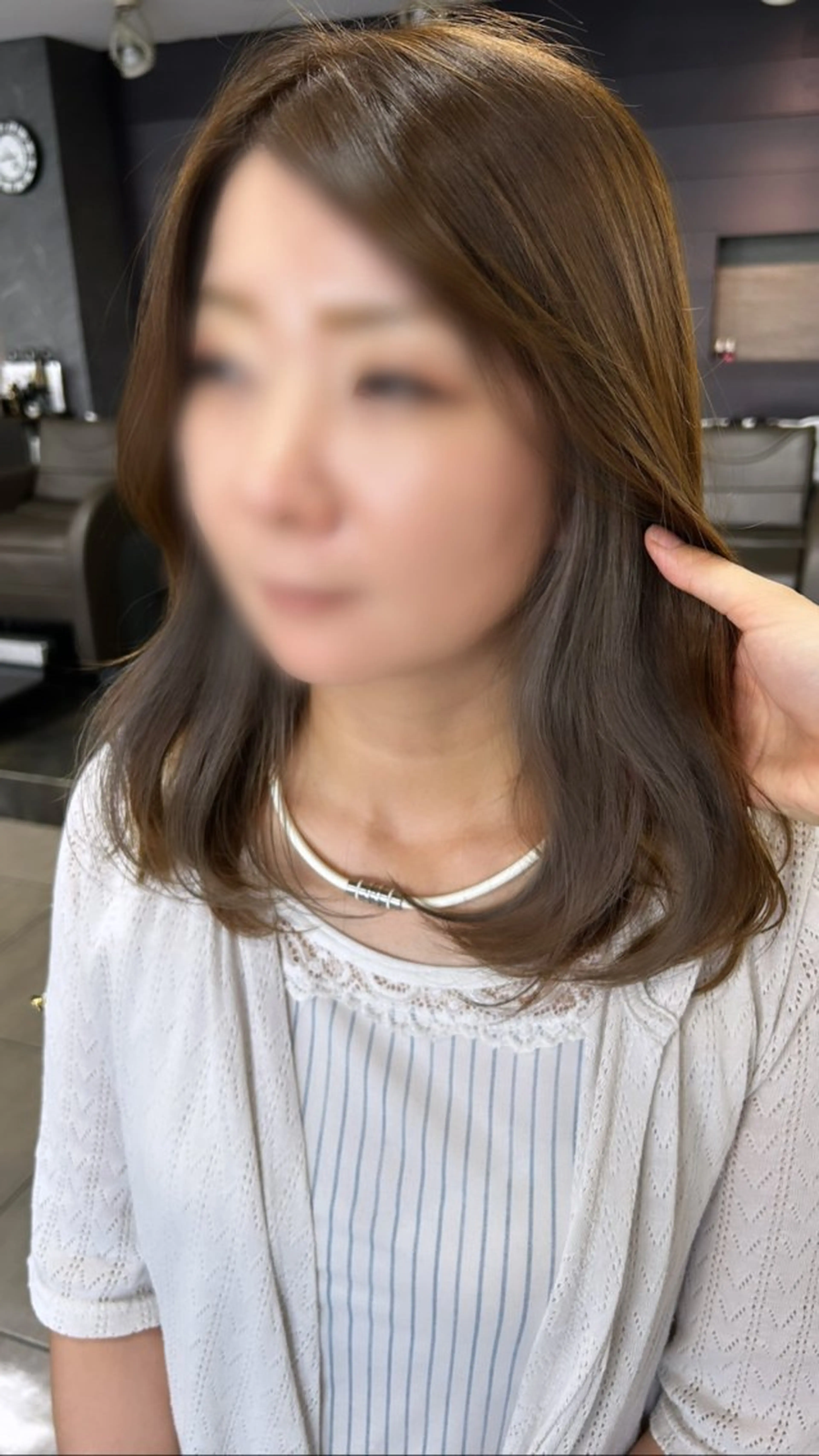 ミディアム カラー ヘアアレンジ カット ヘアカラー トリートメント インナー×縮毛矯正 ピンクカラー澤井里菜のヘアスタイル