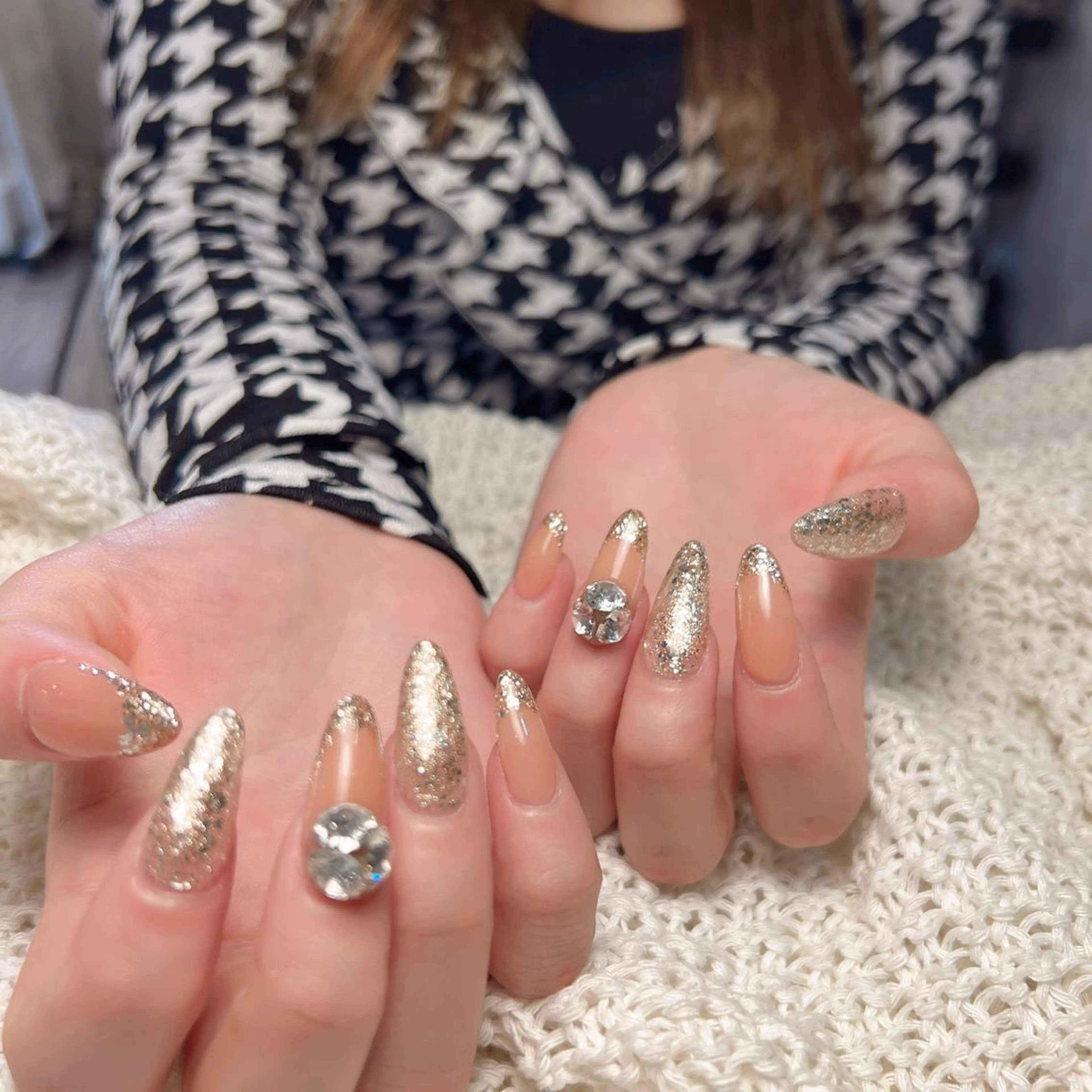 ネイル フラッシュネイル フレンチネイル ガラスフレンチ グラデーション 氷ネイル・うるうるネイル You&Me Yukiのネイルデザイン