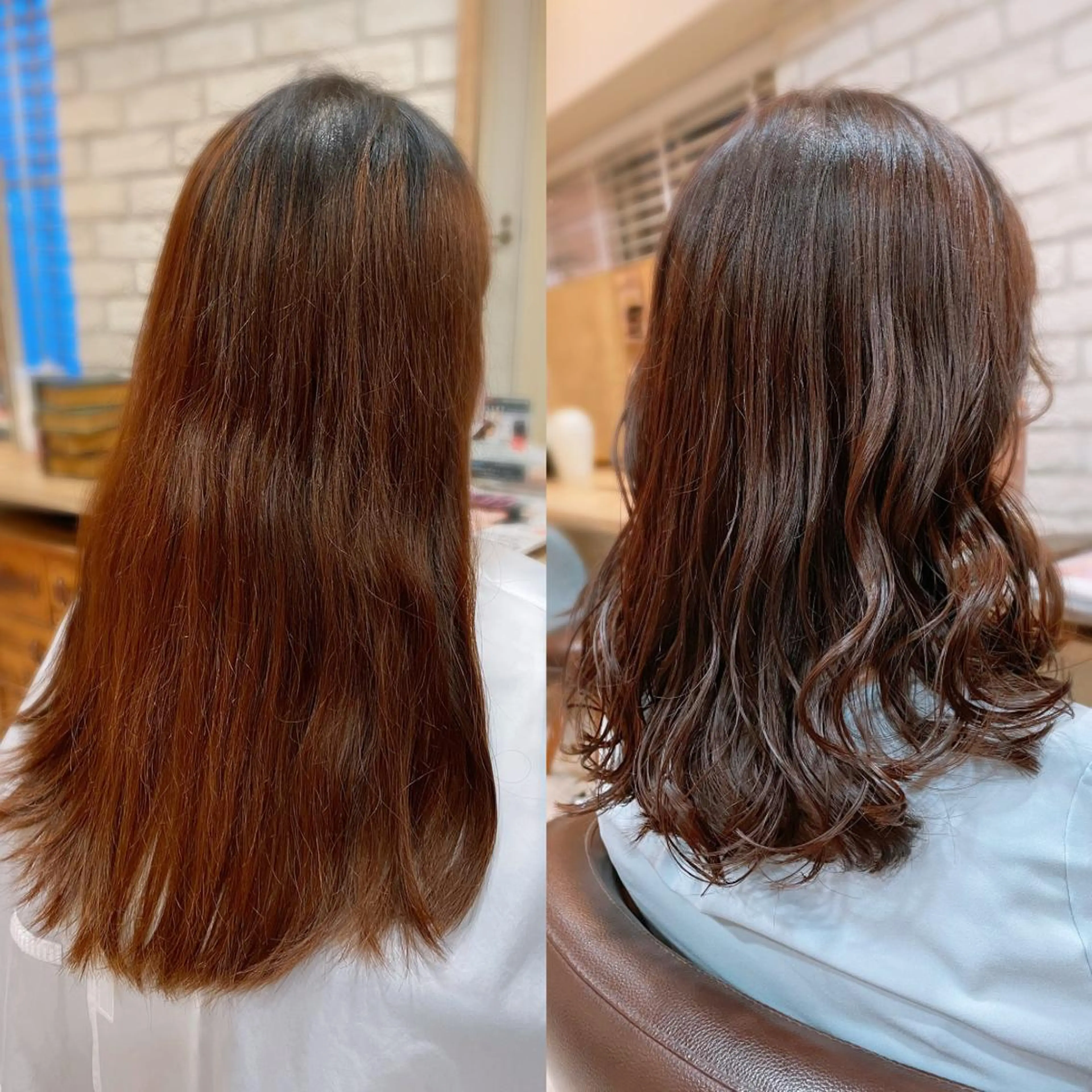 セミロング カラー ブラウンカラー ピンクカラー ピンクブラウン 清水 有実子のヘアスタイル