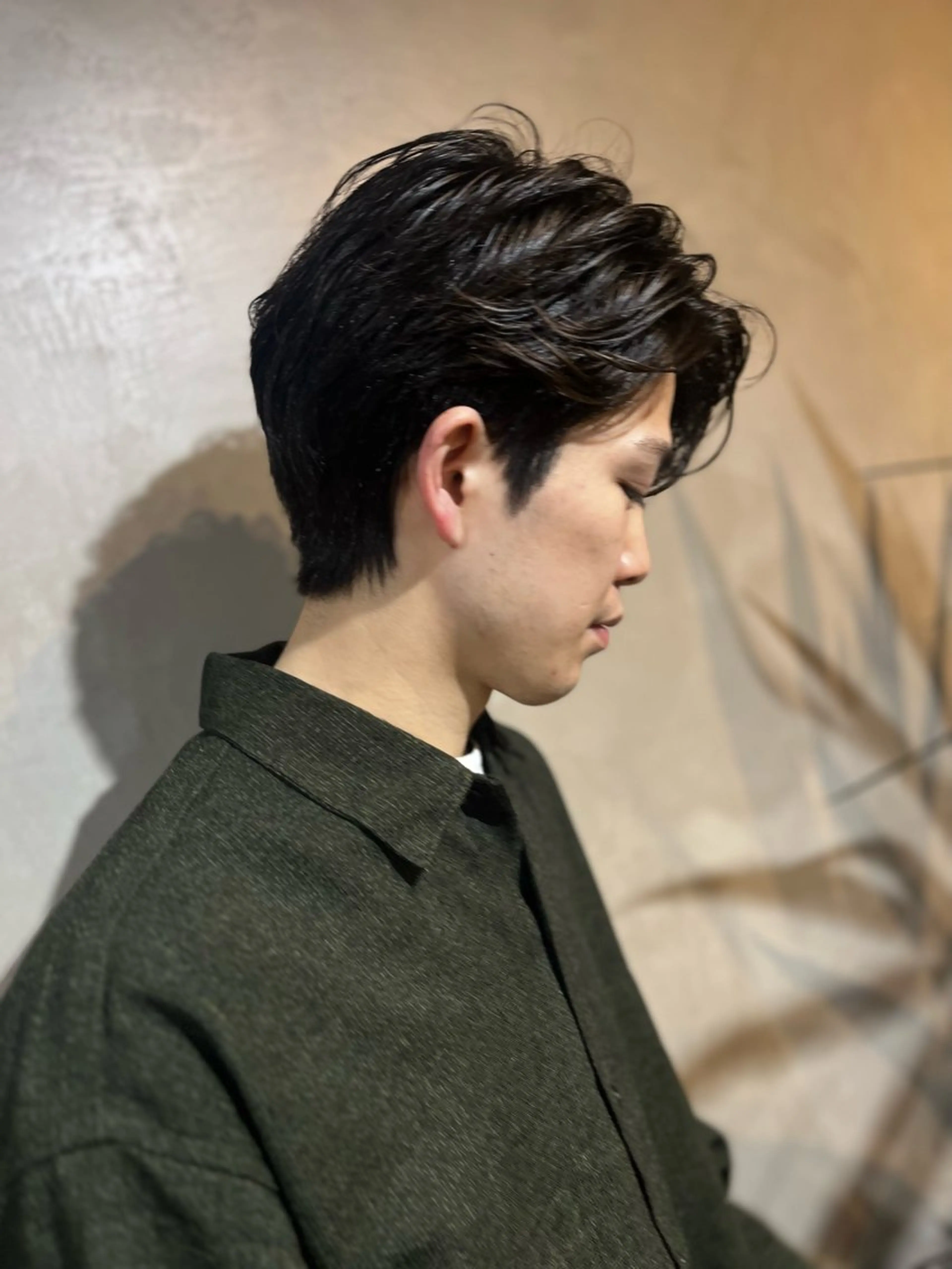 パーマ メンズ カット パーマ 赤木蓮/メンズ特化 パーマ/ハイトーンのヘアスタイル