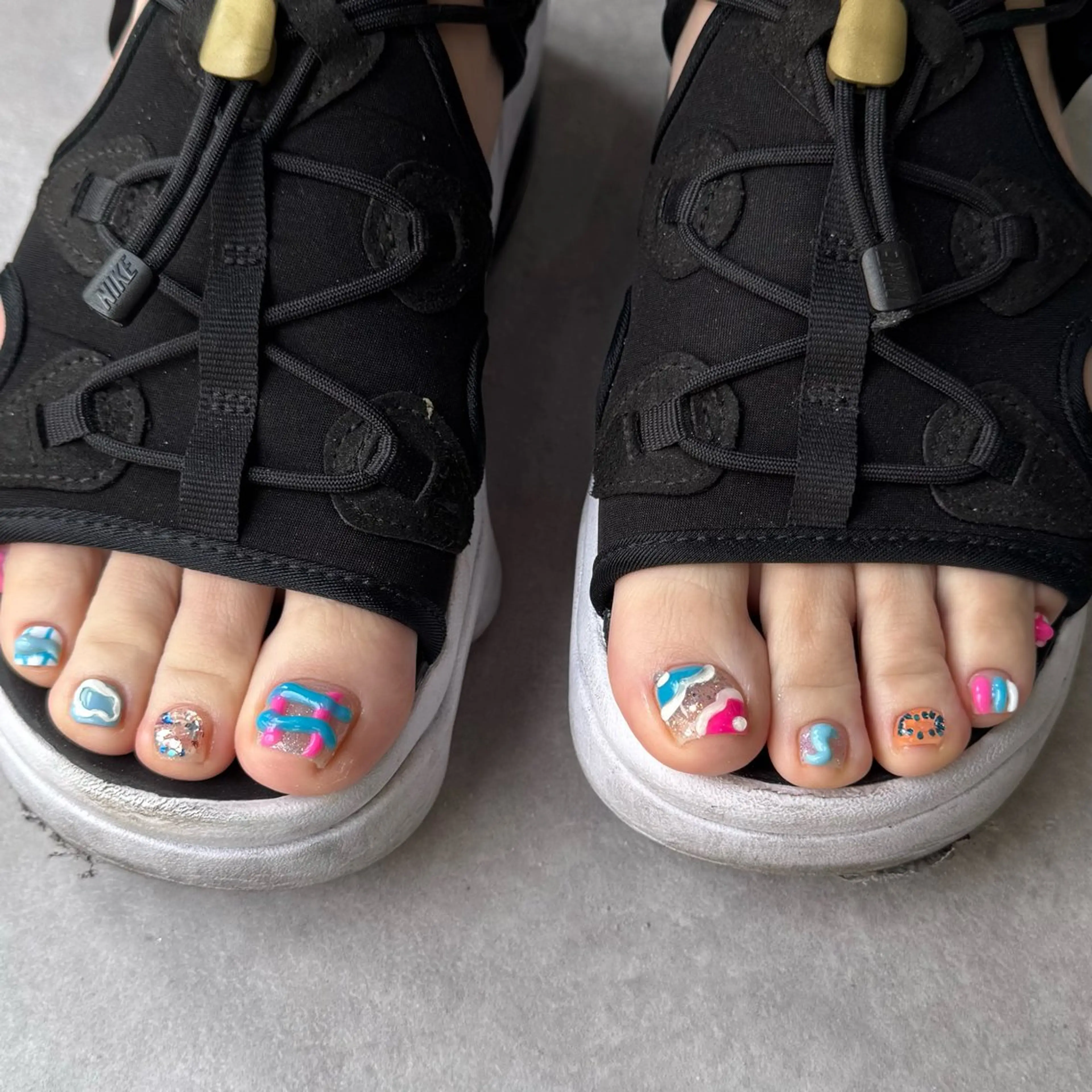 🌞🌺フットネイル🥥🩵『OPEN特別価格』☁️90分アートし放題☁️(おまかせ・持ち込み🆗👍🏾パーツ付)の写真