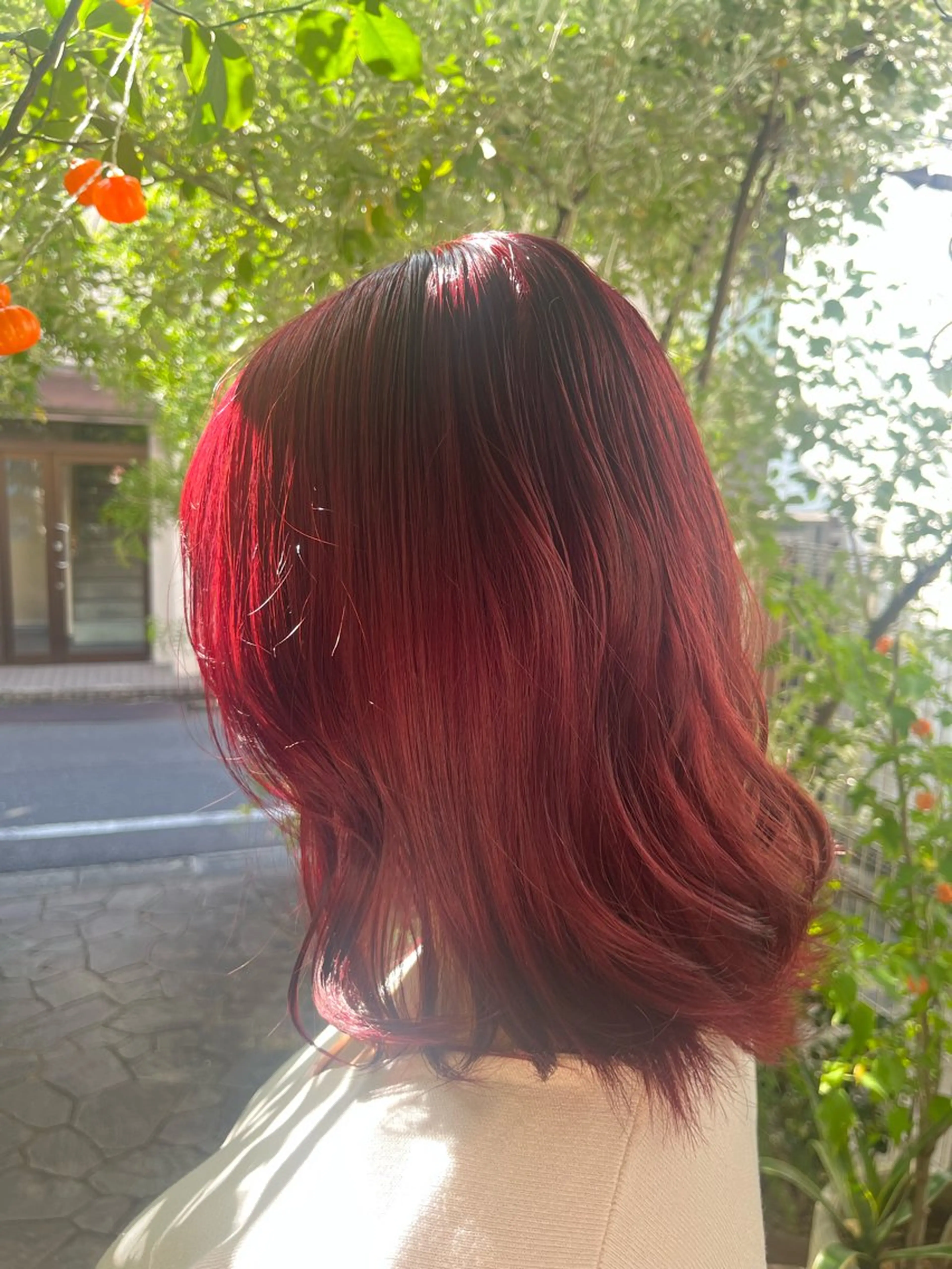 カラー レッドカラー organic+tricot所属・小山 奈津のヘアスタイル