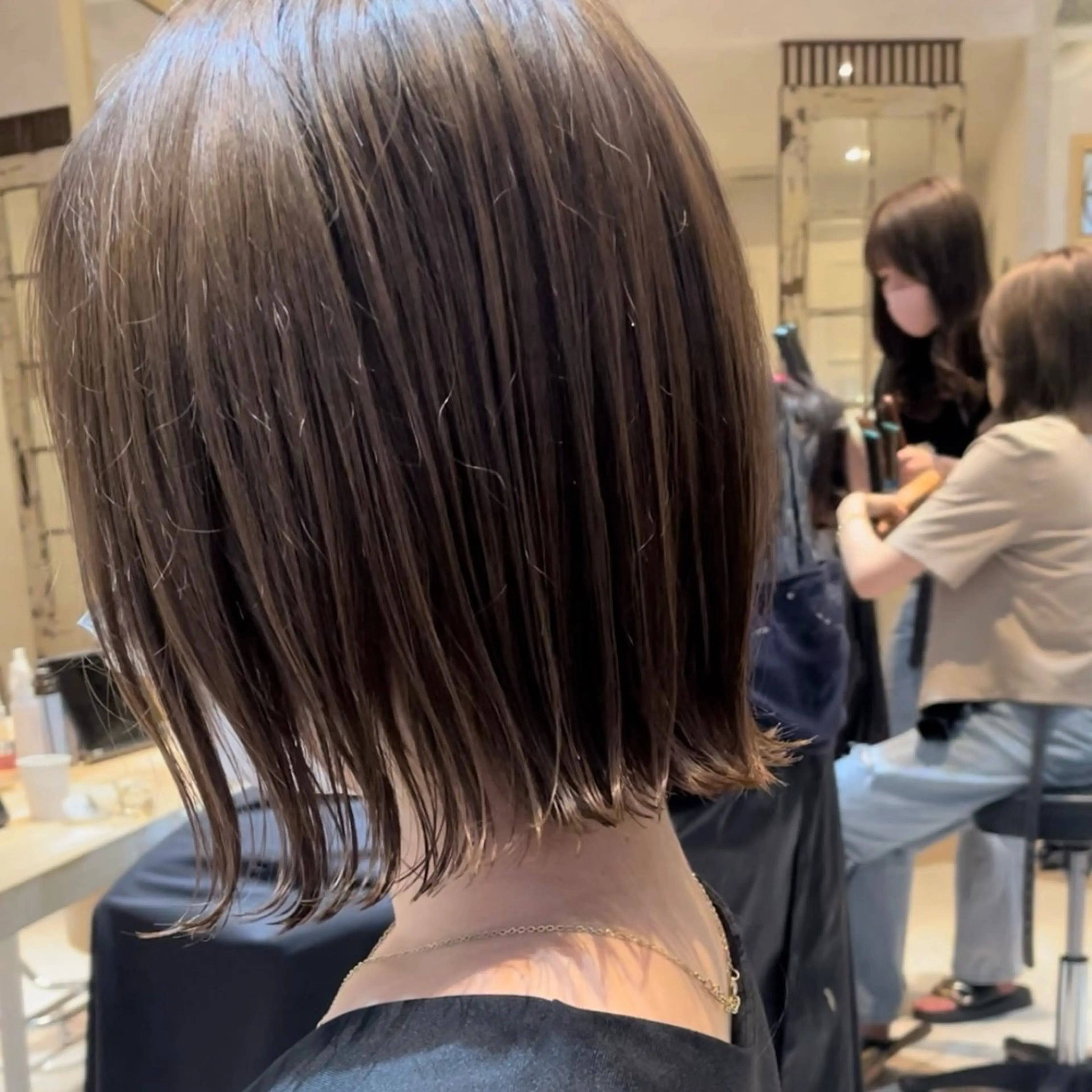 ショート カット ヘアカラー トリートメント 艶カラー/ボブ /似合わせ/田口愛那のヘアスタイル