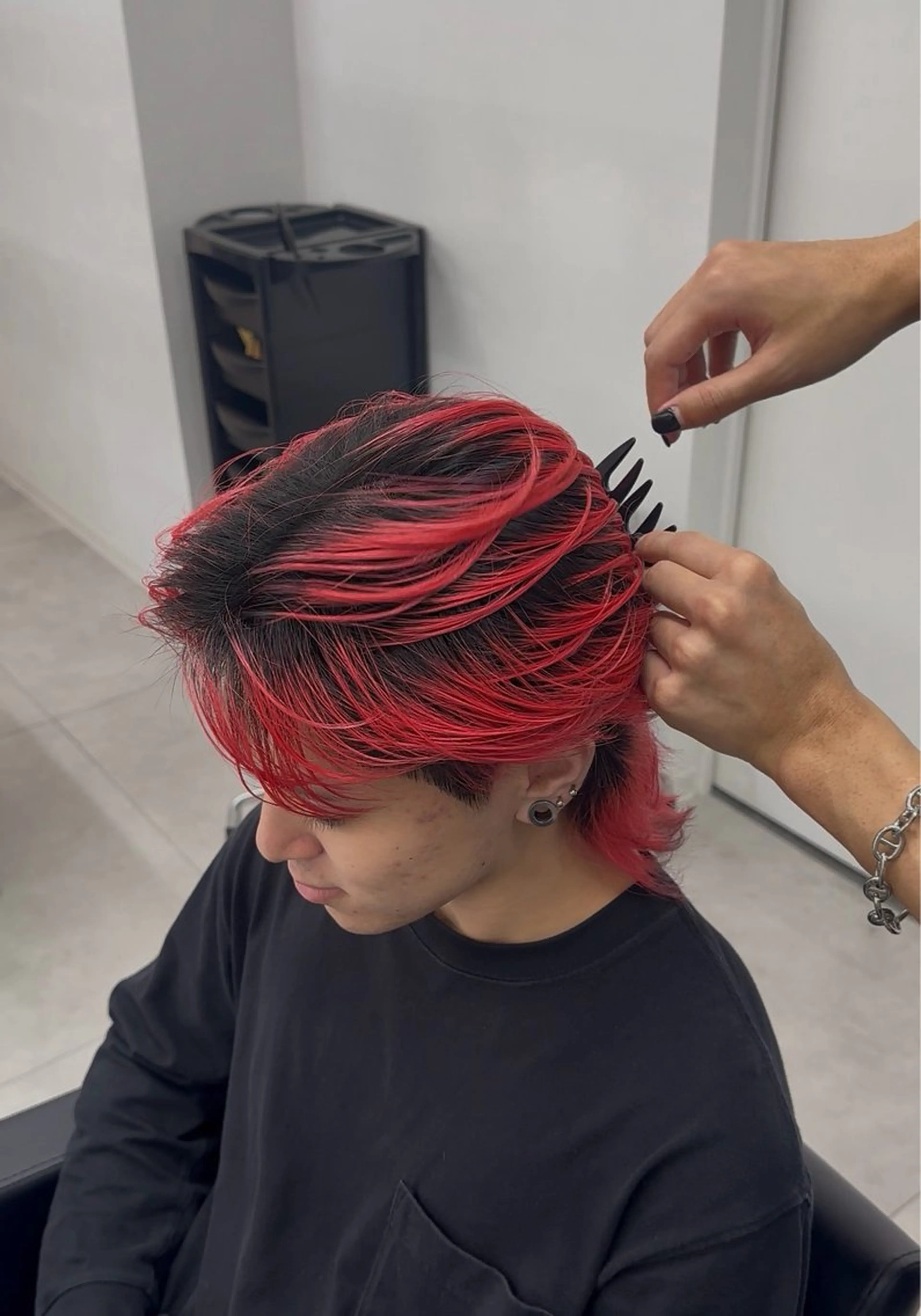 カラー メンズ カット ニュアンス/フェザー /ウルフ/伶馬のヘアスタイル