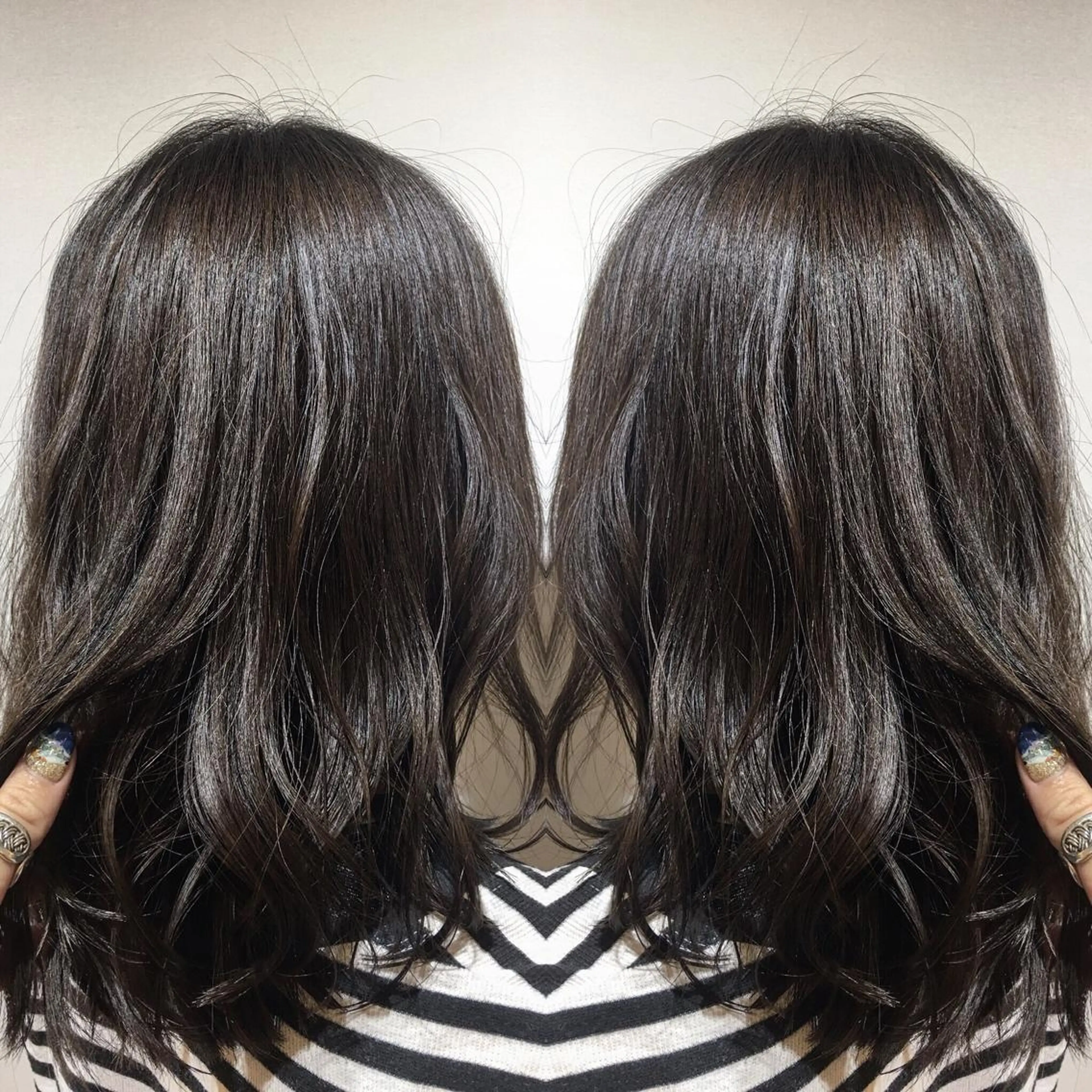 セミロング カラー box  mico. mutsumiのヘアスタイル