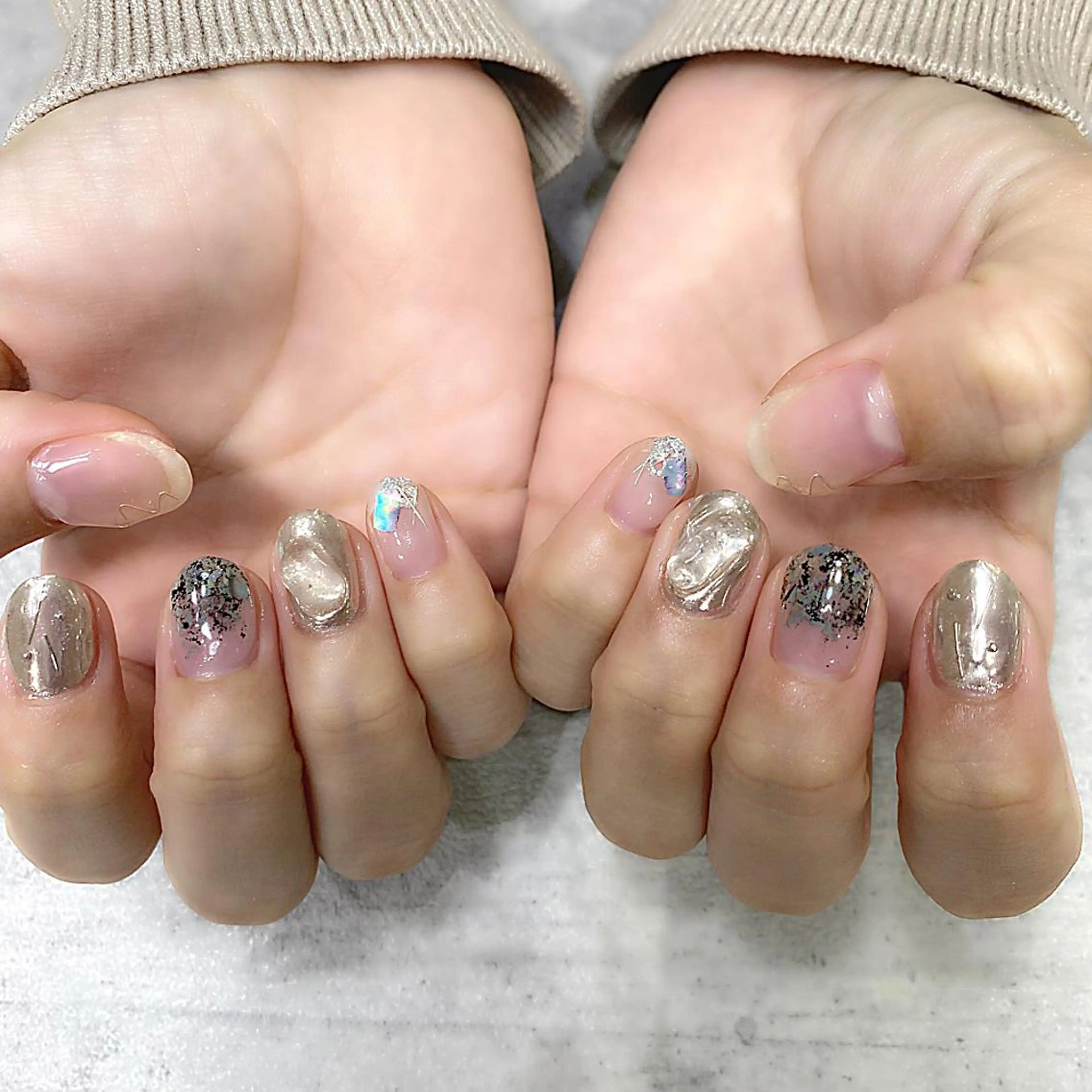 ネイル ニュアンスネイル Rire_eye+beauty_nail所属・Rire_ nail_yukiのネイルデザイン
