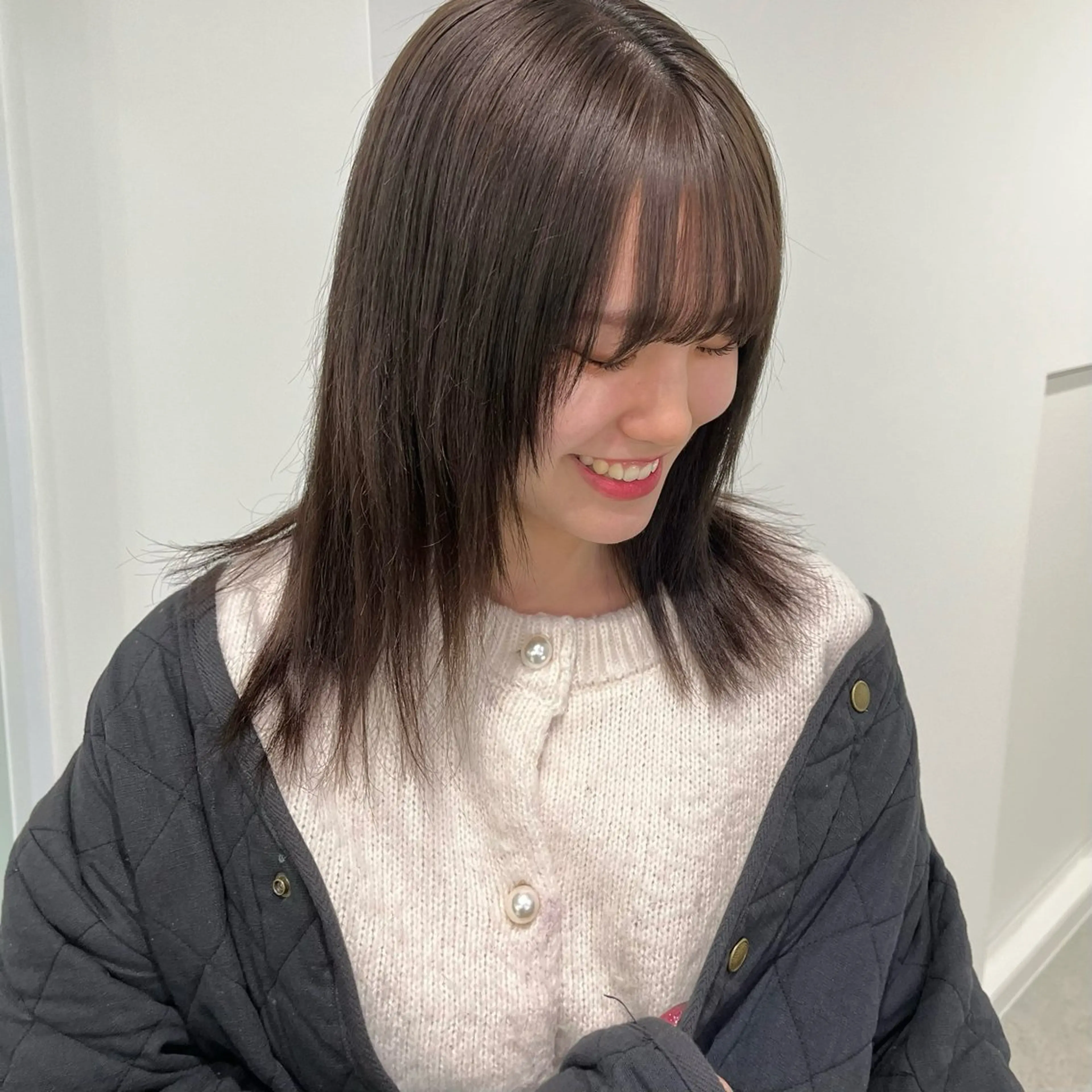 ミディアム 縮毛矯正/ハイトーン /パーマ/前原汐🎐のヘアスタイル