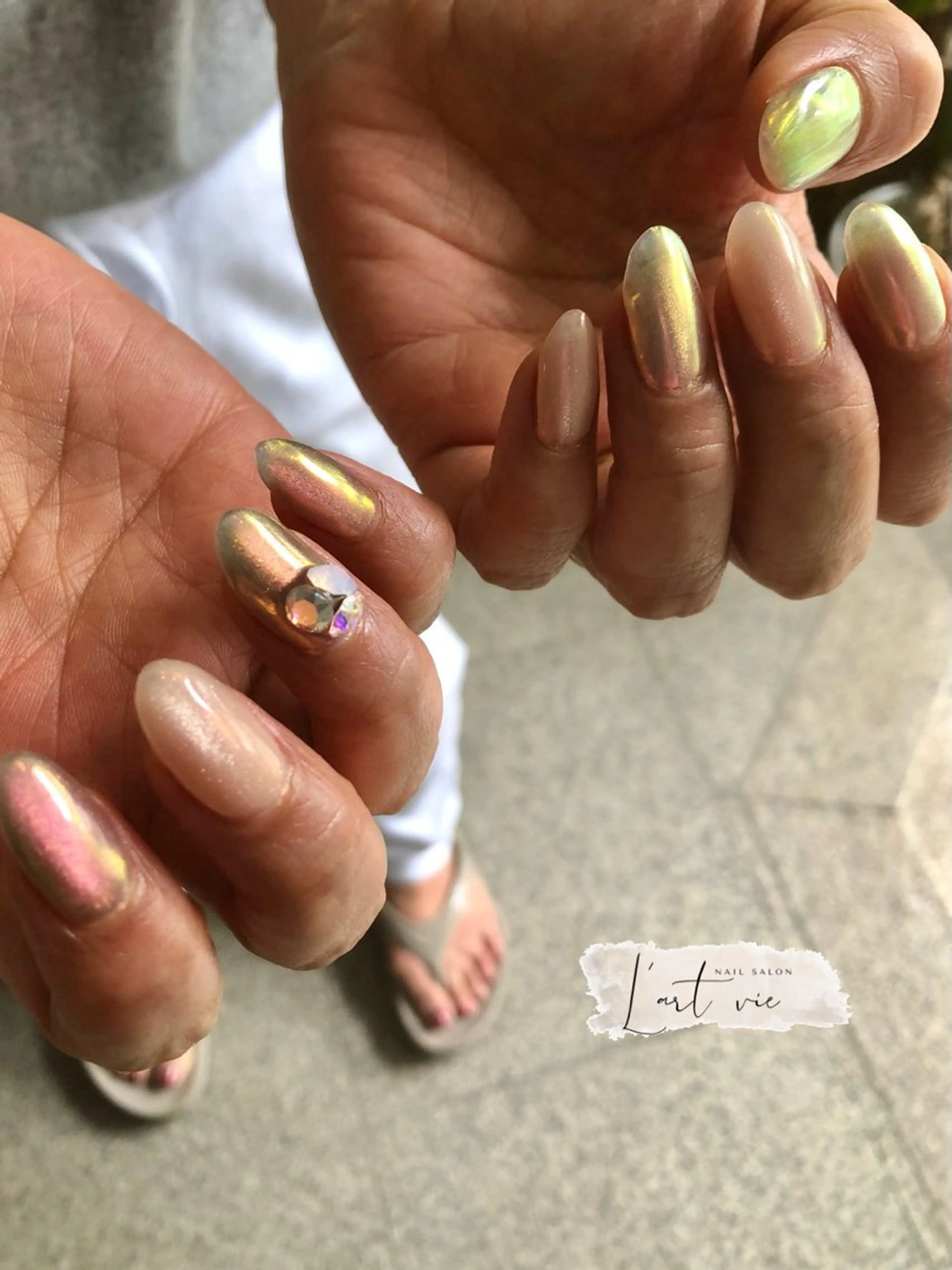 ネイル ミラーネイル ハンドネイル NailSalon L’artVieのネイルデザイン