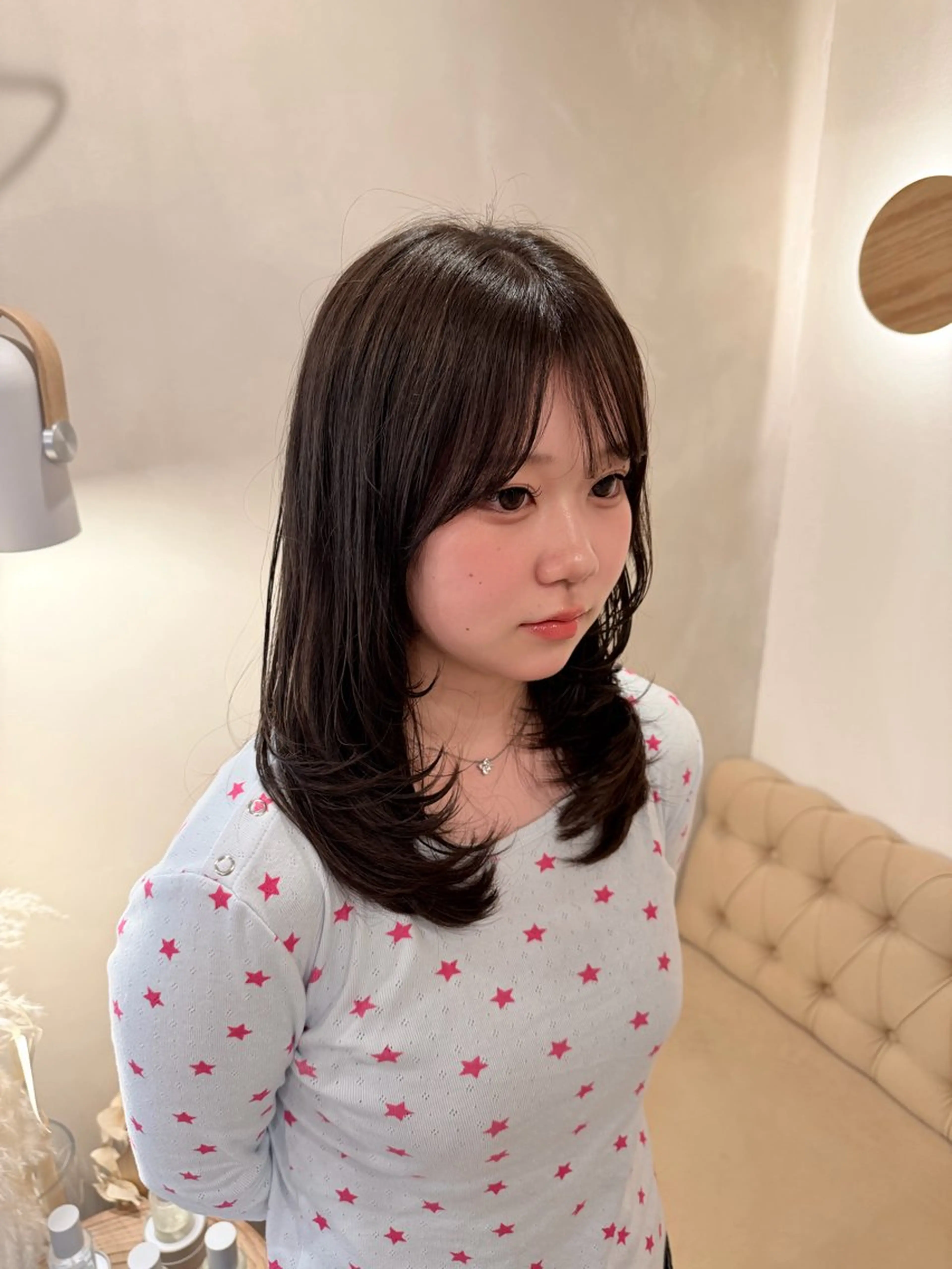 ミディアム カット ヘアカラー トリートメント 草野ゆずき⌇縮毛矯正 ⌇レイヤー⌇ボブ🕊のヘアスタイル