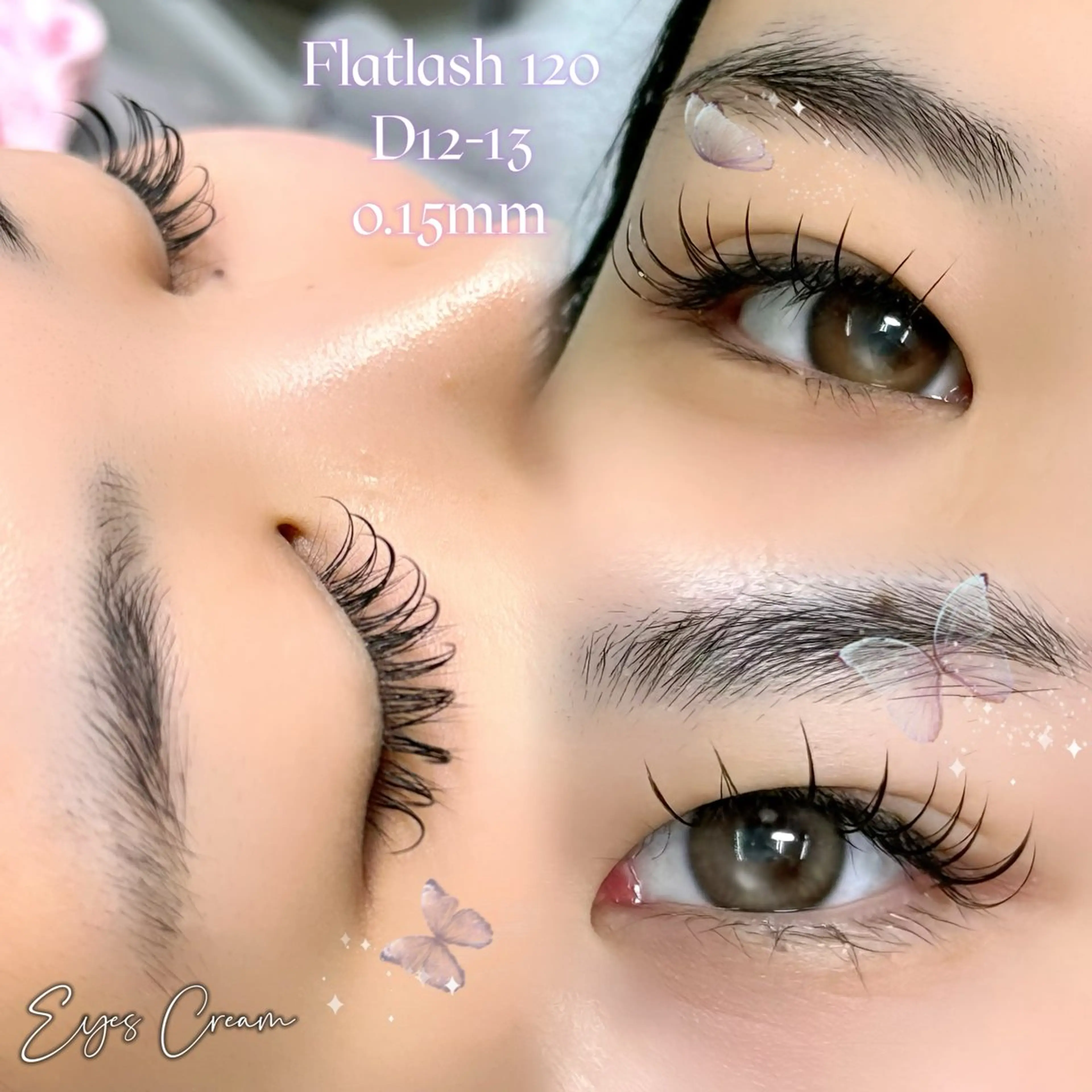 マツエク・マツパ 束感まつ毛 フラットラッシュ Eyes Cream SAYAのマツエク・マツパデザイン