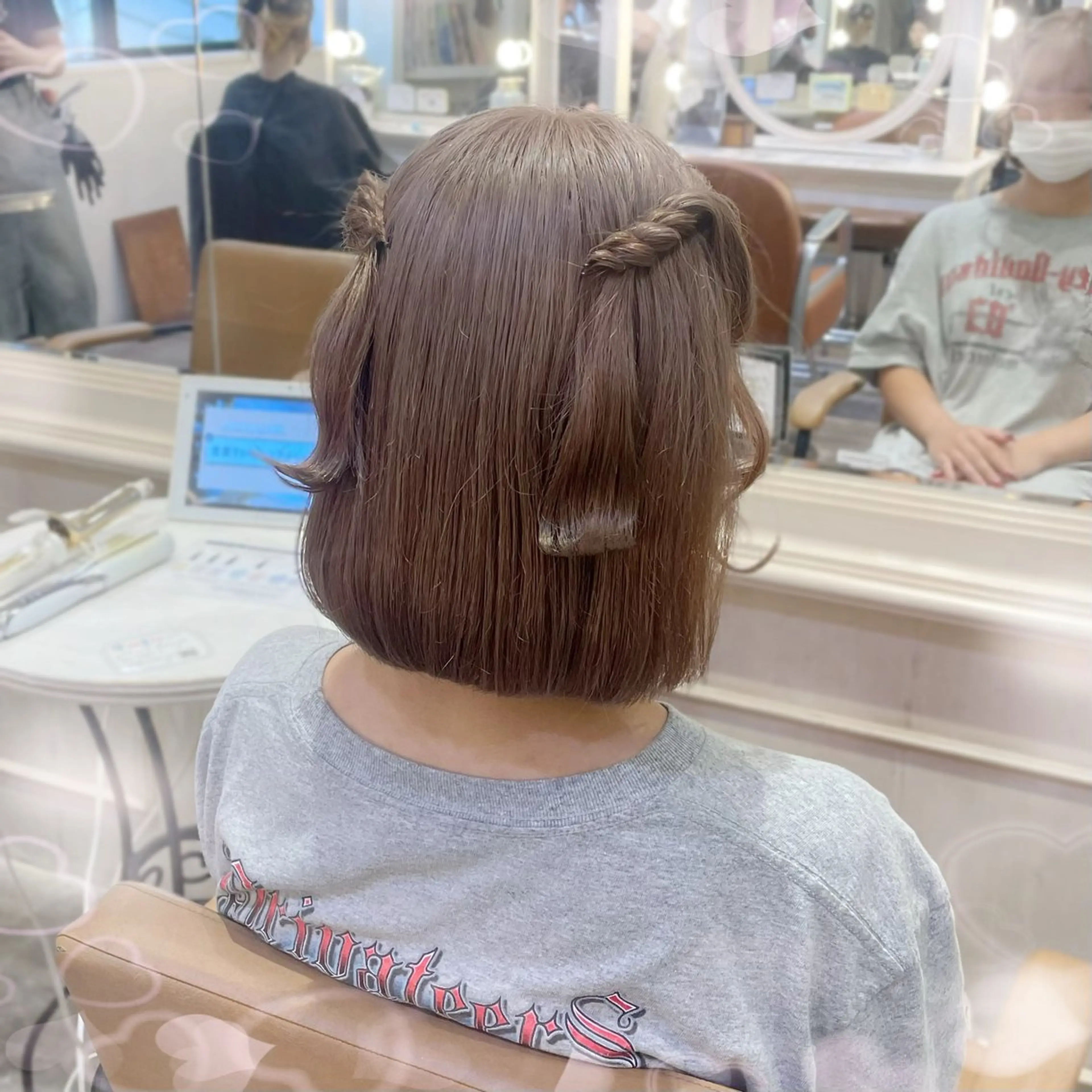 ヘアアレンジ ボブ ヘアセット 🎼艶感カラー ヘアメ たま🎀のヘアスタイル