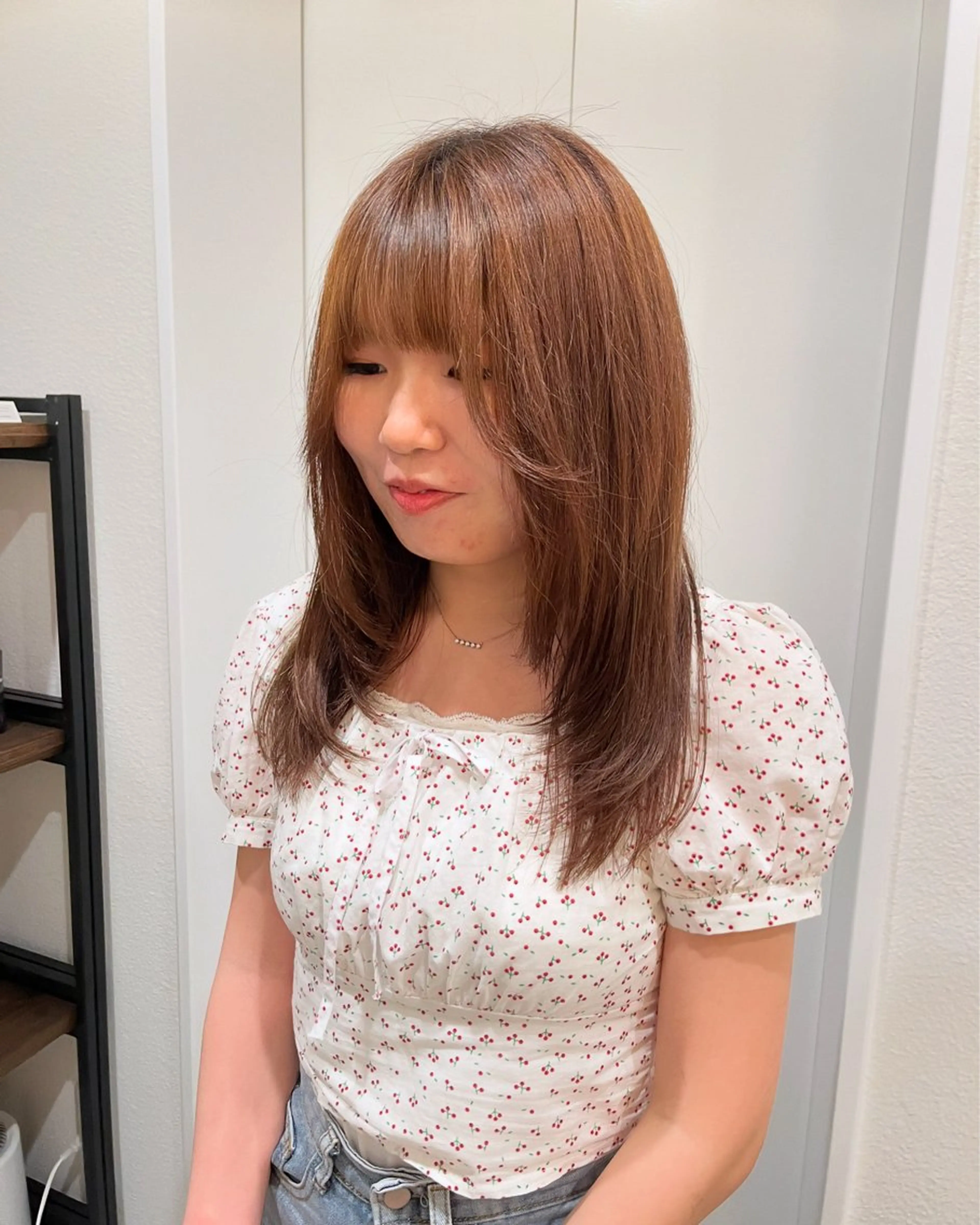 ロング ユナ🎀レイヤー /韓国/ハイトーンのヘアスタイル