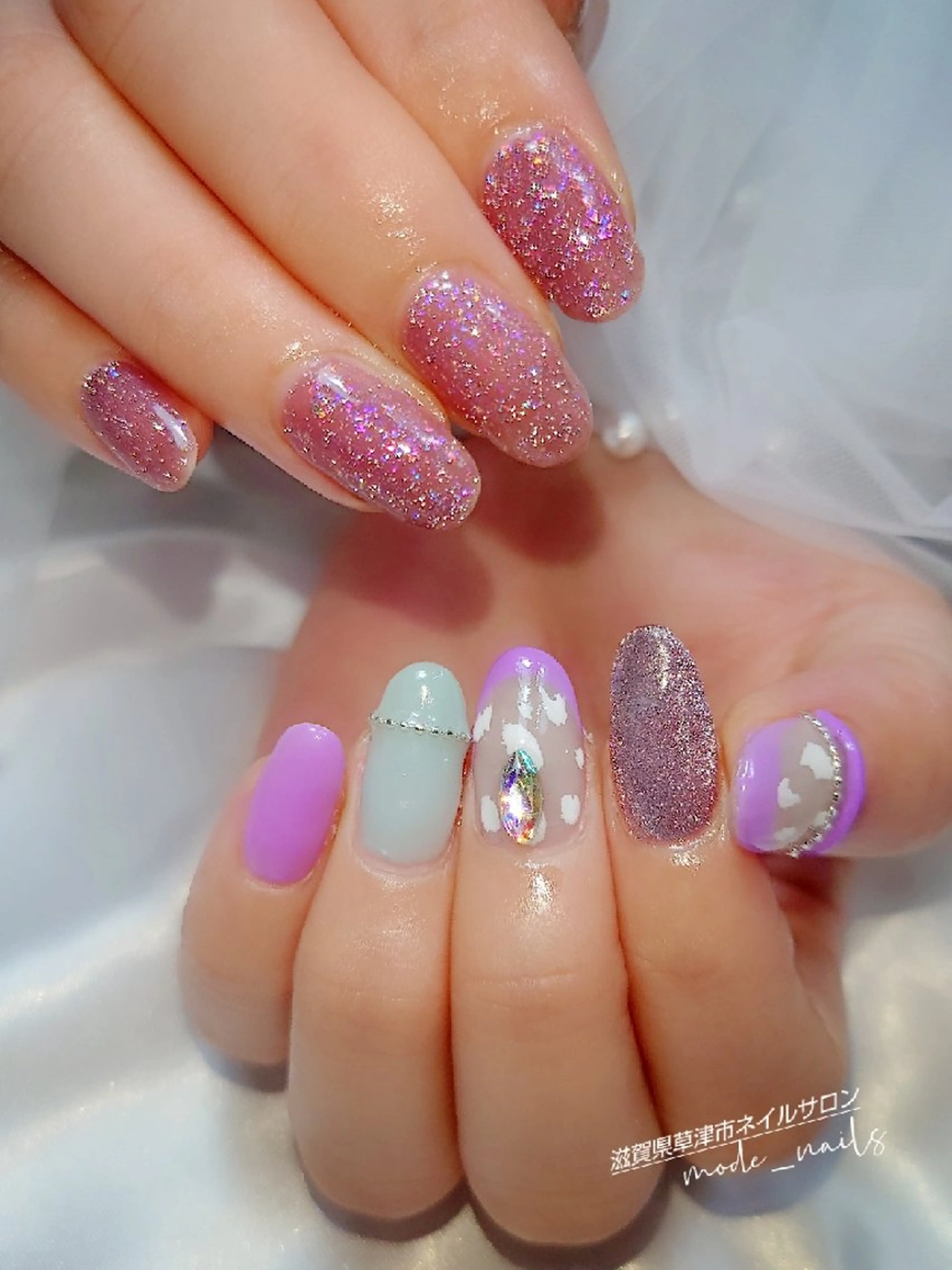 ネイル フラッシュネイル 滋賀県草津市ネイル mode_nailsのネイルデザイン