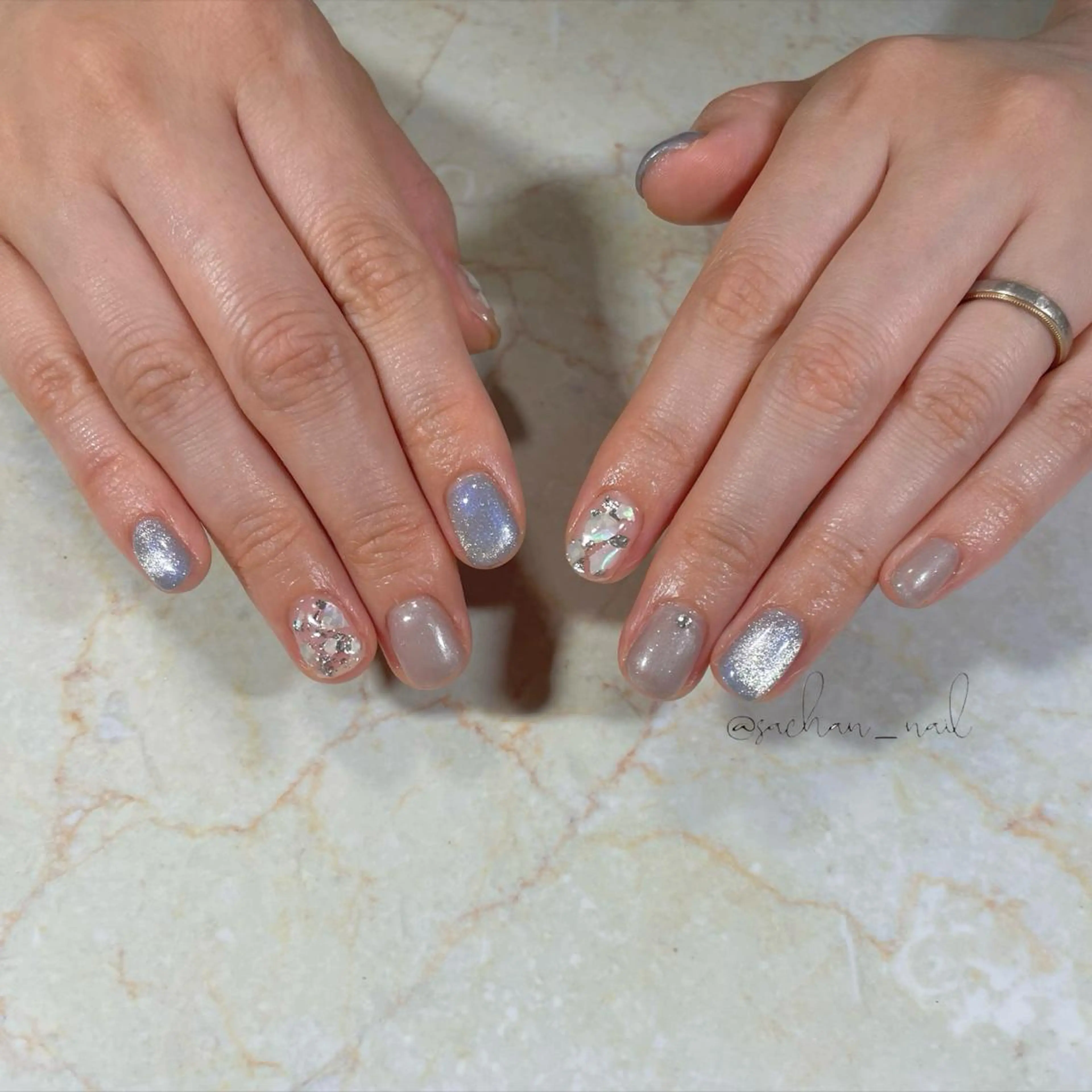 ネイル アートネイル マグネットネイル ハンドネイル Sukegawa Satsukiのネイルデザイン