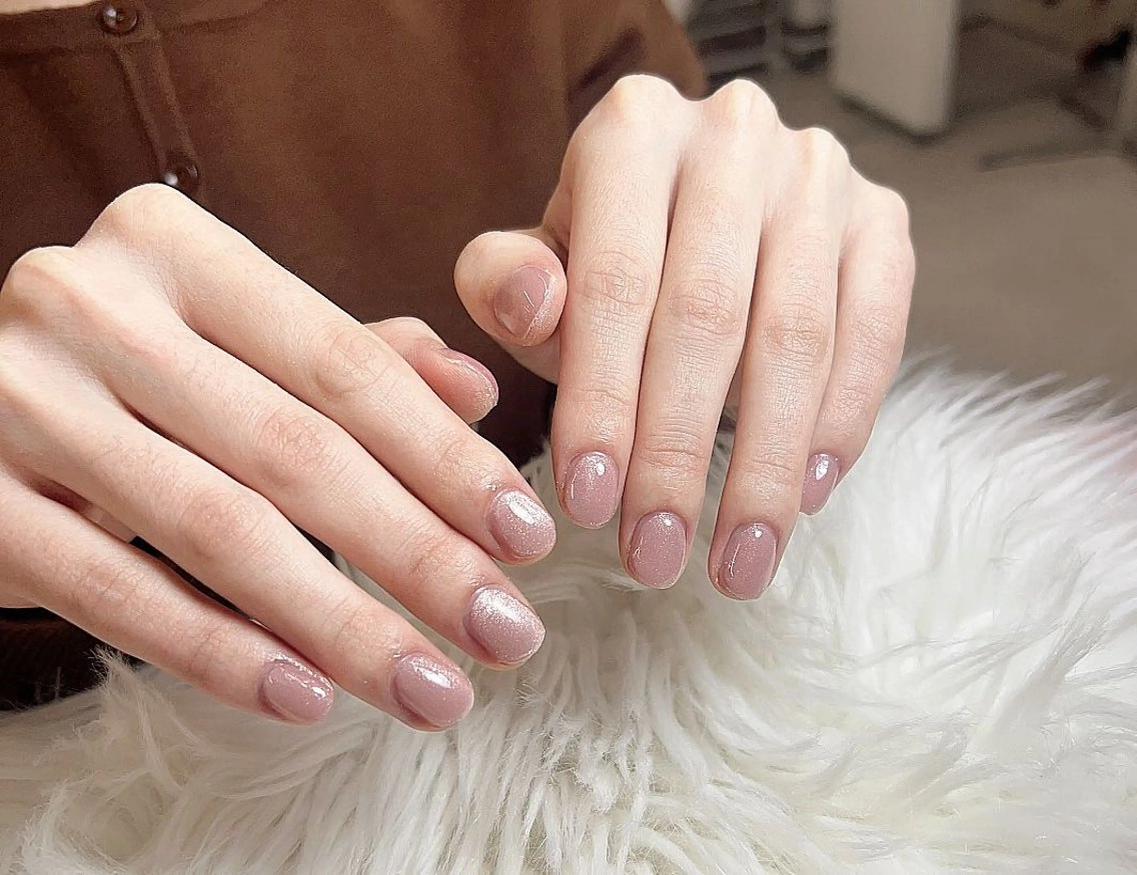 ネイル チークネイル フットネイル フレンチネイル ジェルネイル ガラスフレンチ ハンドネイル 柚子 Nikoのネイルデザイン