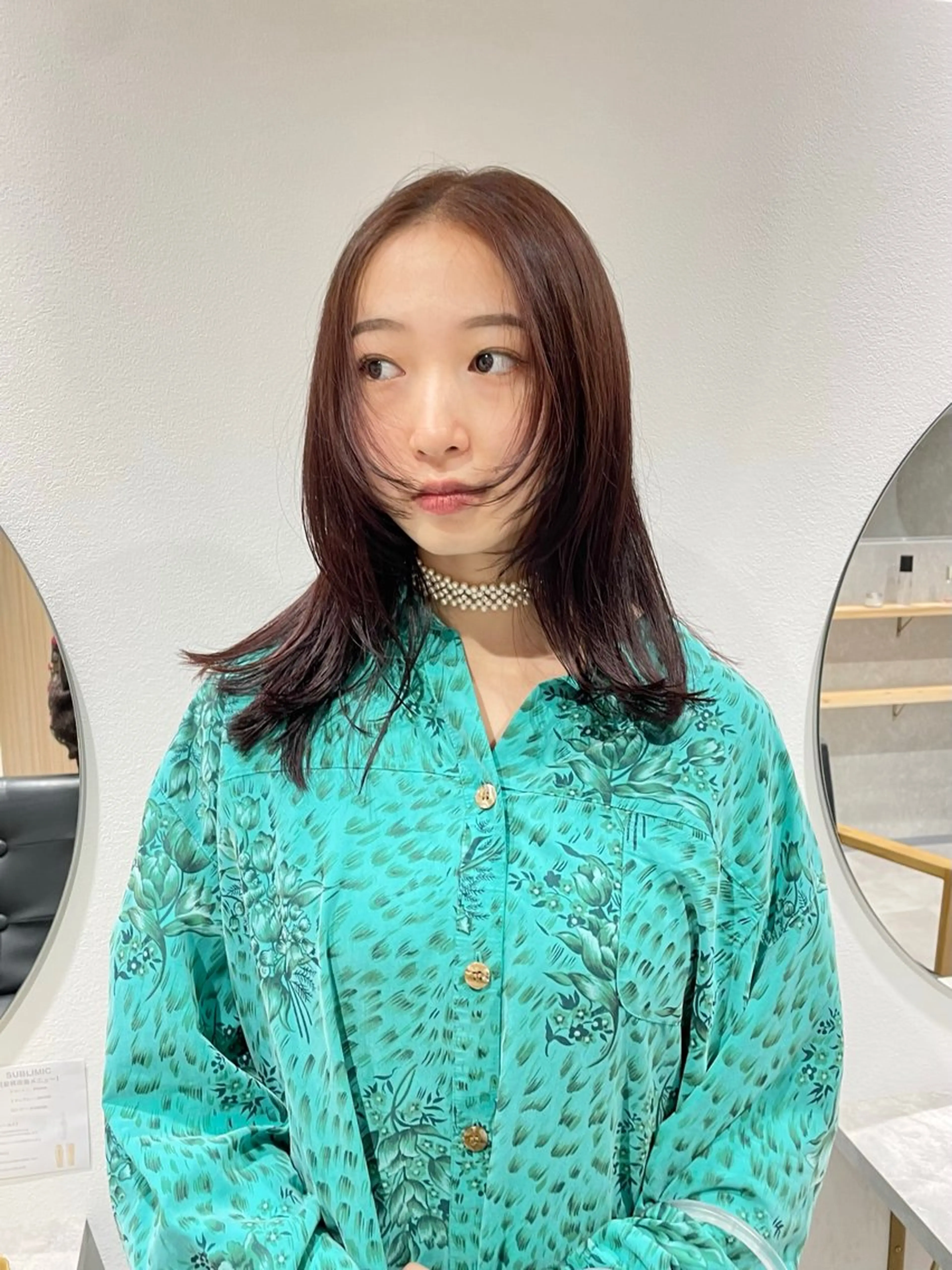 セミロング カラー ブラウンカラー レッドカラー レッドブラウン 顔まわりレイヤー レイヤーカット カット ヘアカラー トリートメント 🍊暖色×顔周り 🍊cocoroのヘアスタイル